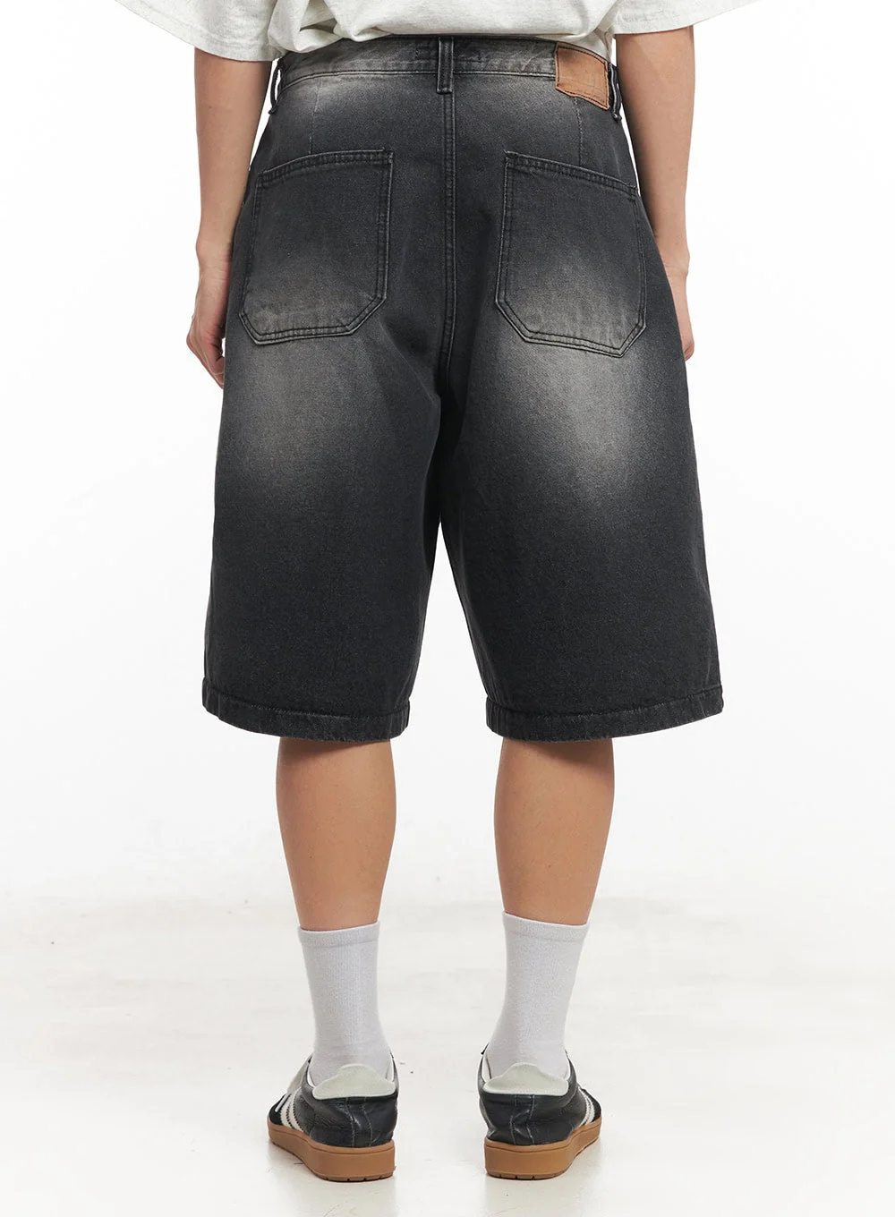 Men's Wide-Fit Washed Jorts IA521 - Image 6