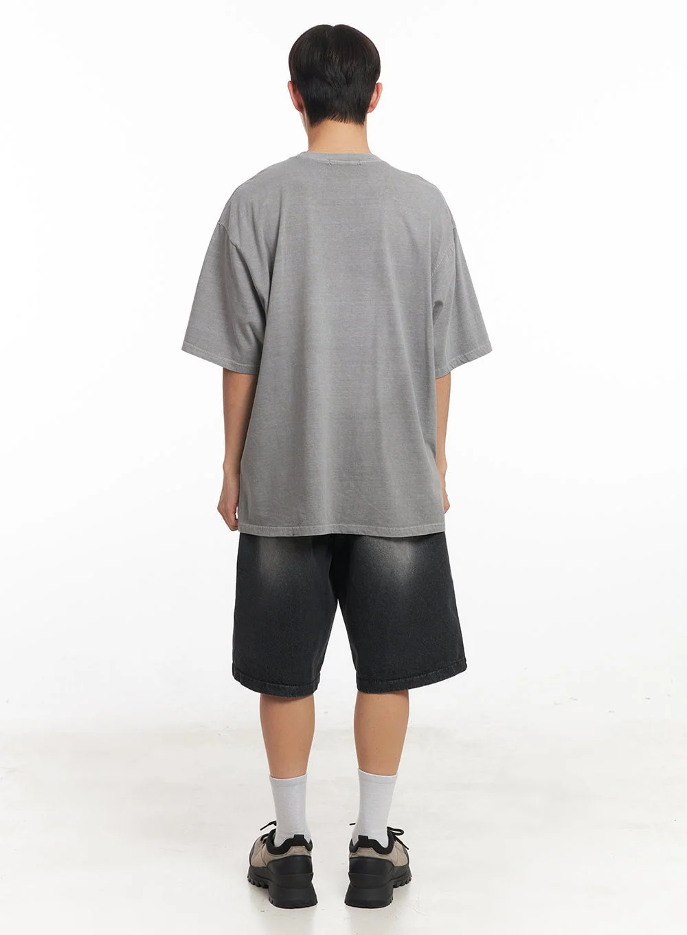 Men's Wide-Fit Washed Jorts IA521 - Image 9