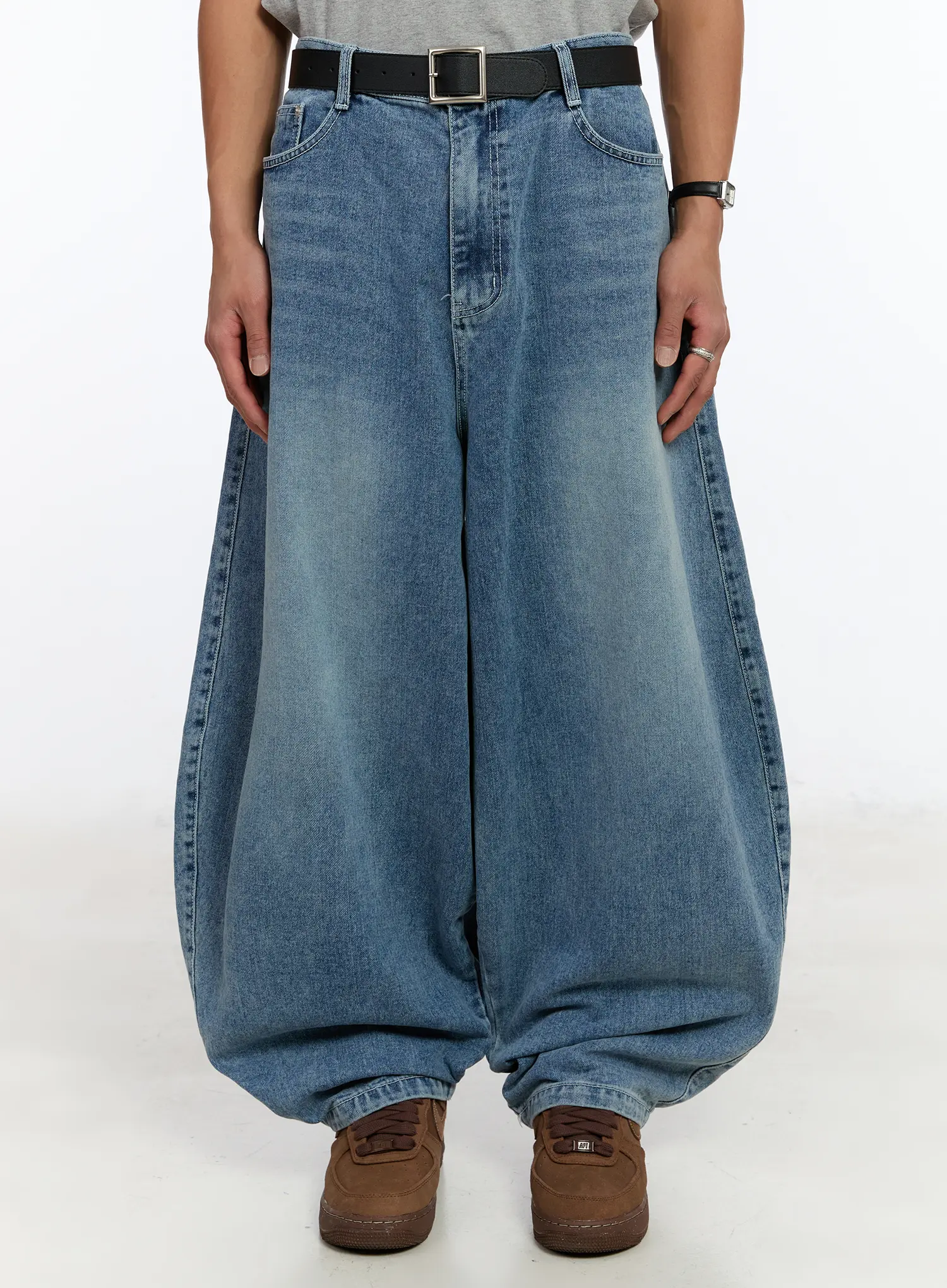 Men's Wide Leg Balloon Jeans IM530