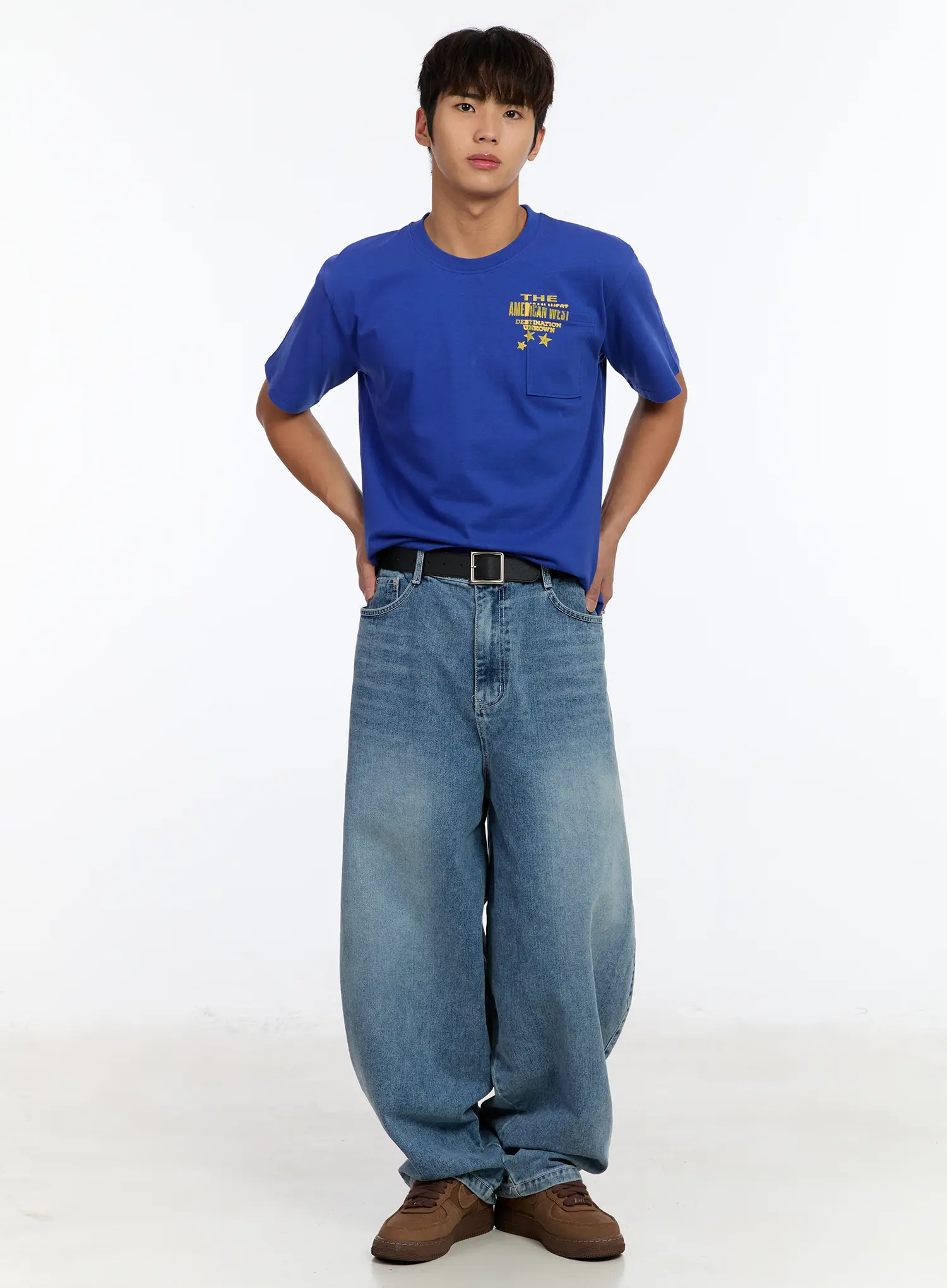 Men's Wide Leg Balloon Jeans IM530 - Image 2