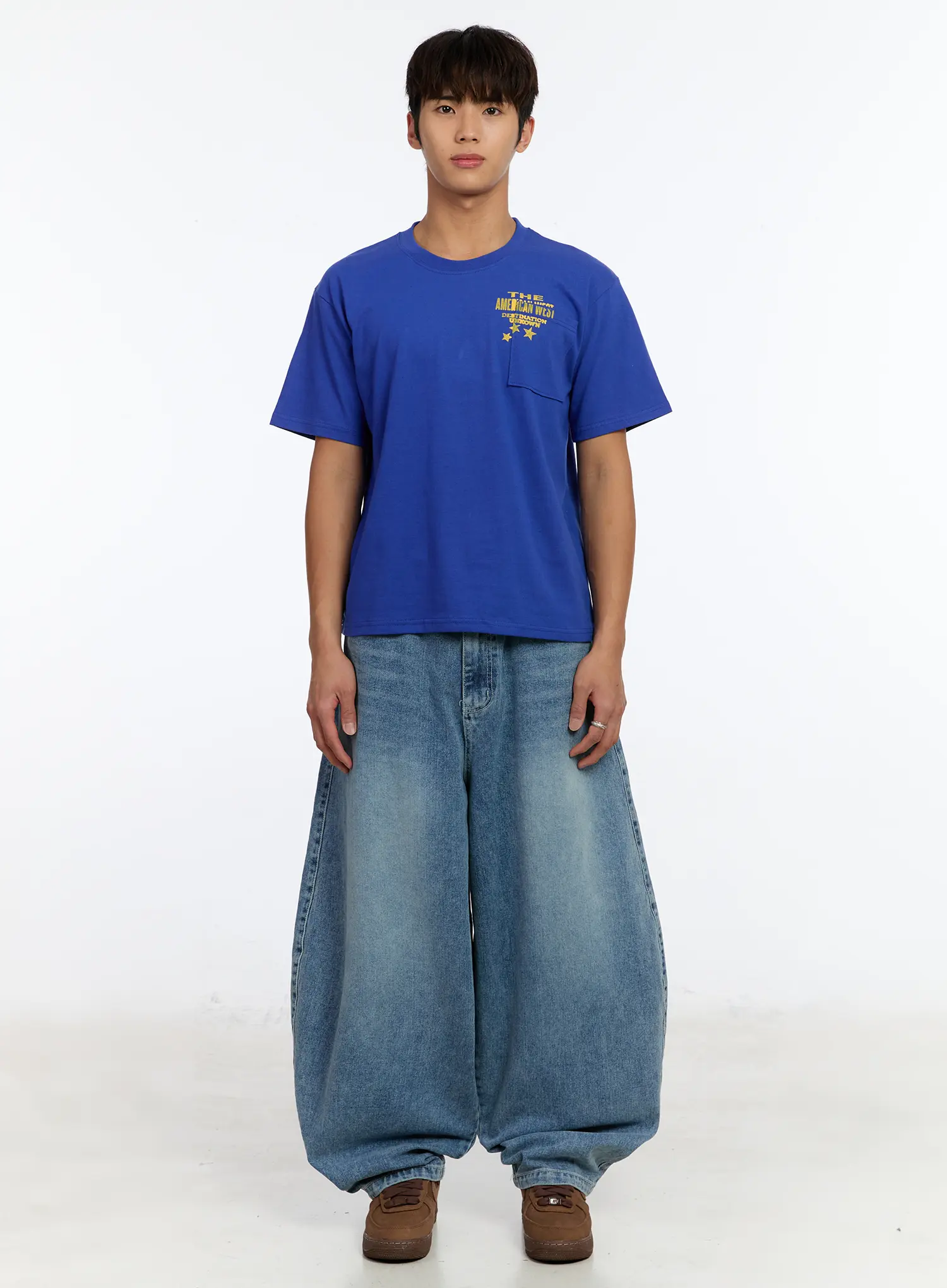 Men's Wide Leg Balloon Jeans IM530 - Image 3