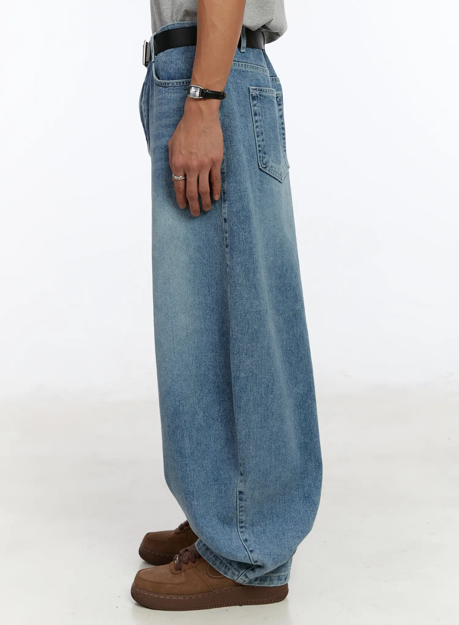 Men's Wide Leg Balloon Jeans IM530 - Image 5