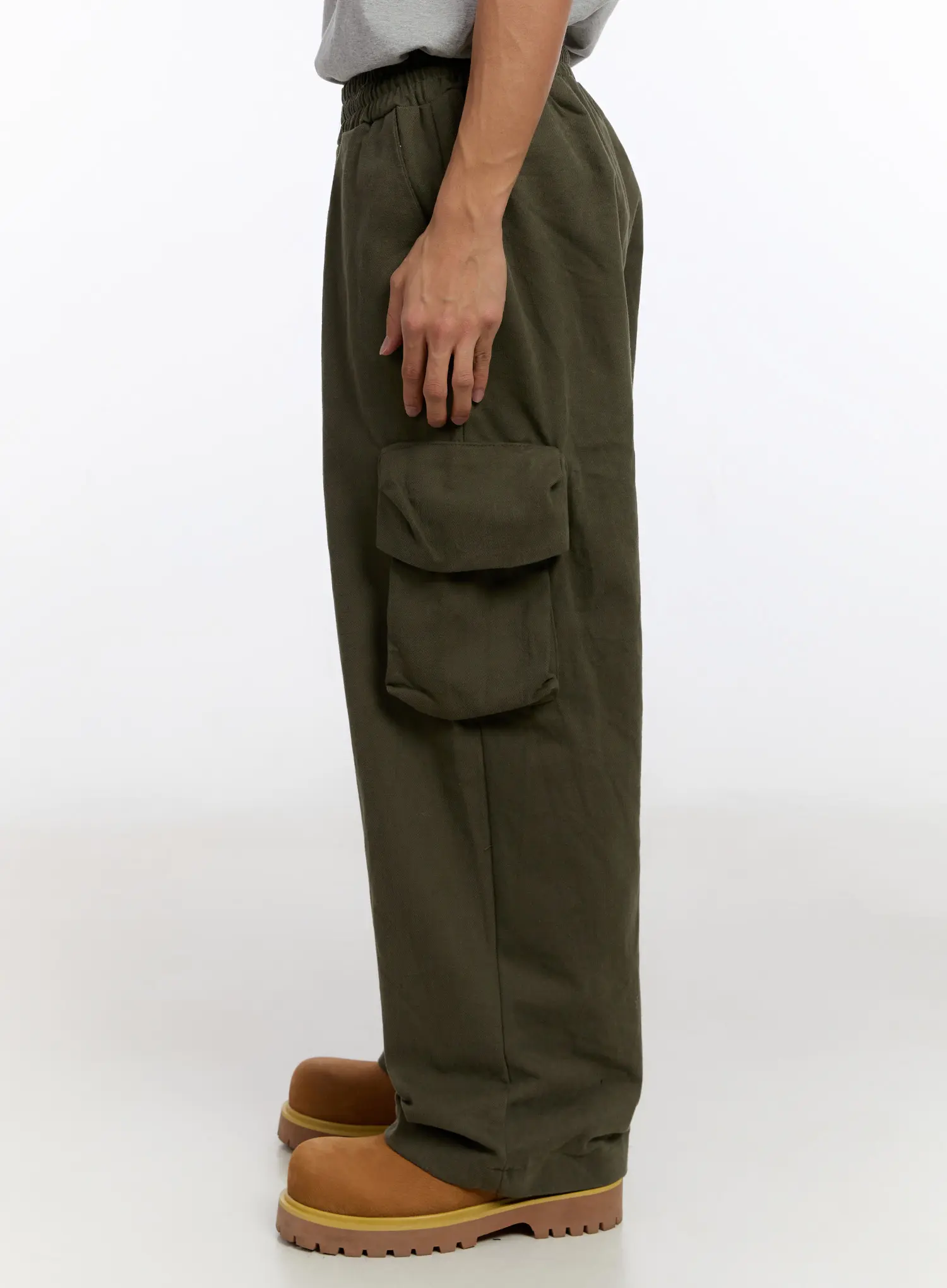Men's Wide Leg Cargo Pants IN524 - Image 5
