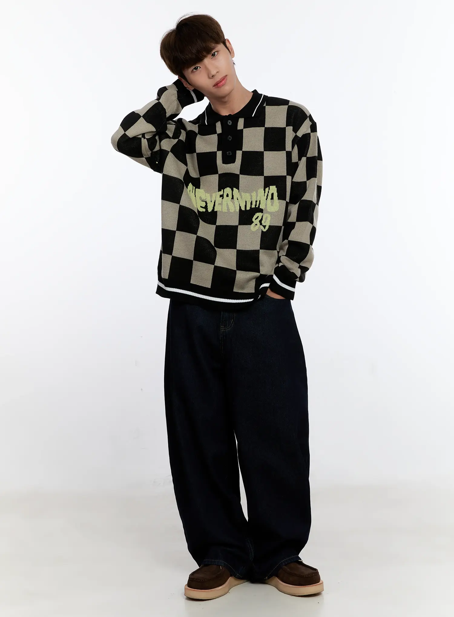 Men's Wide Leg Casual Jeans IS530 - Image 13