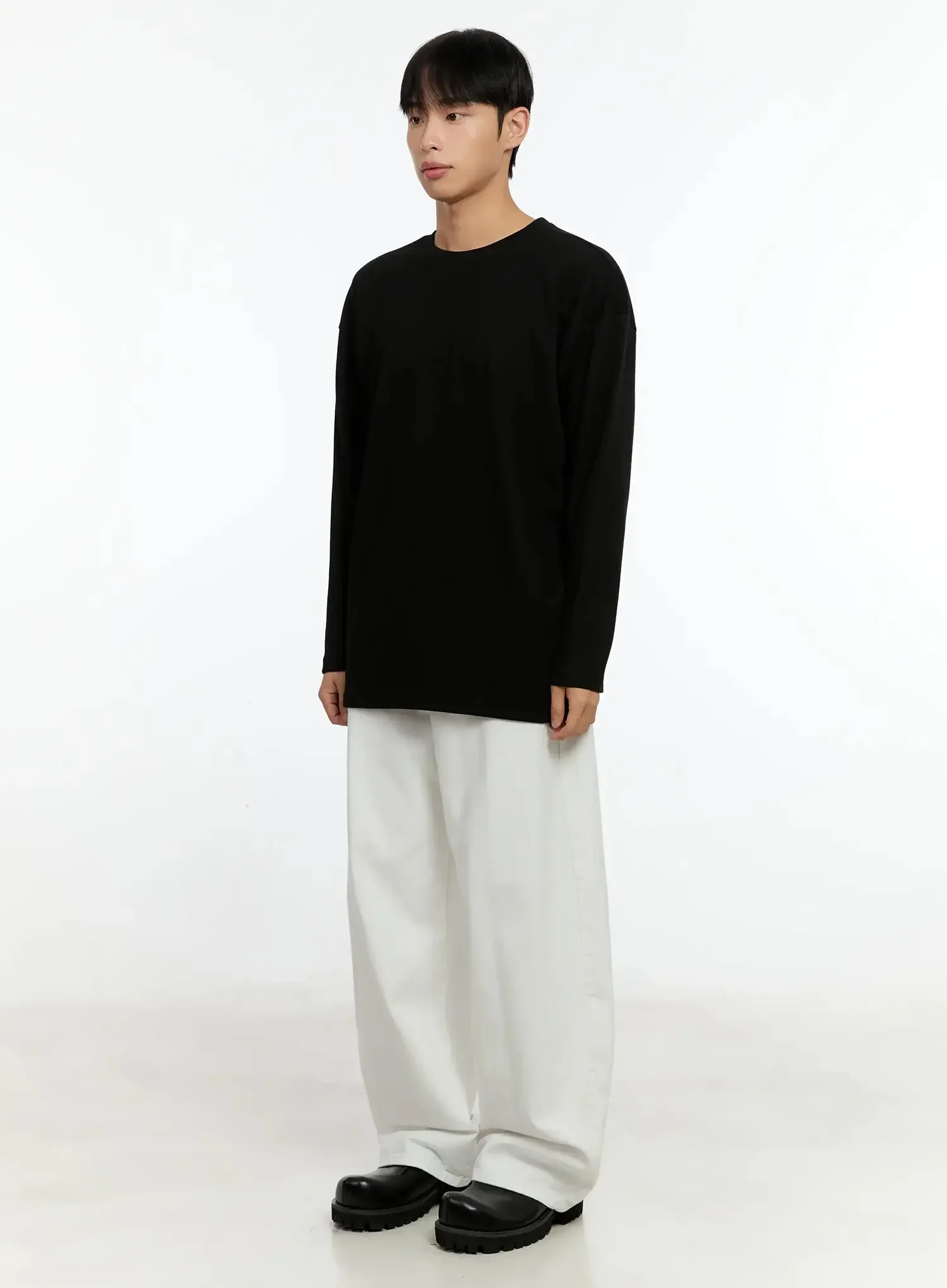 Men's Wide Leg Cotton Pants IN506 - Image 10