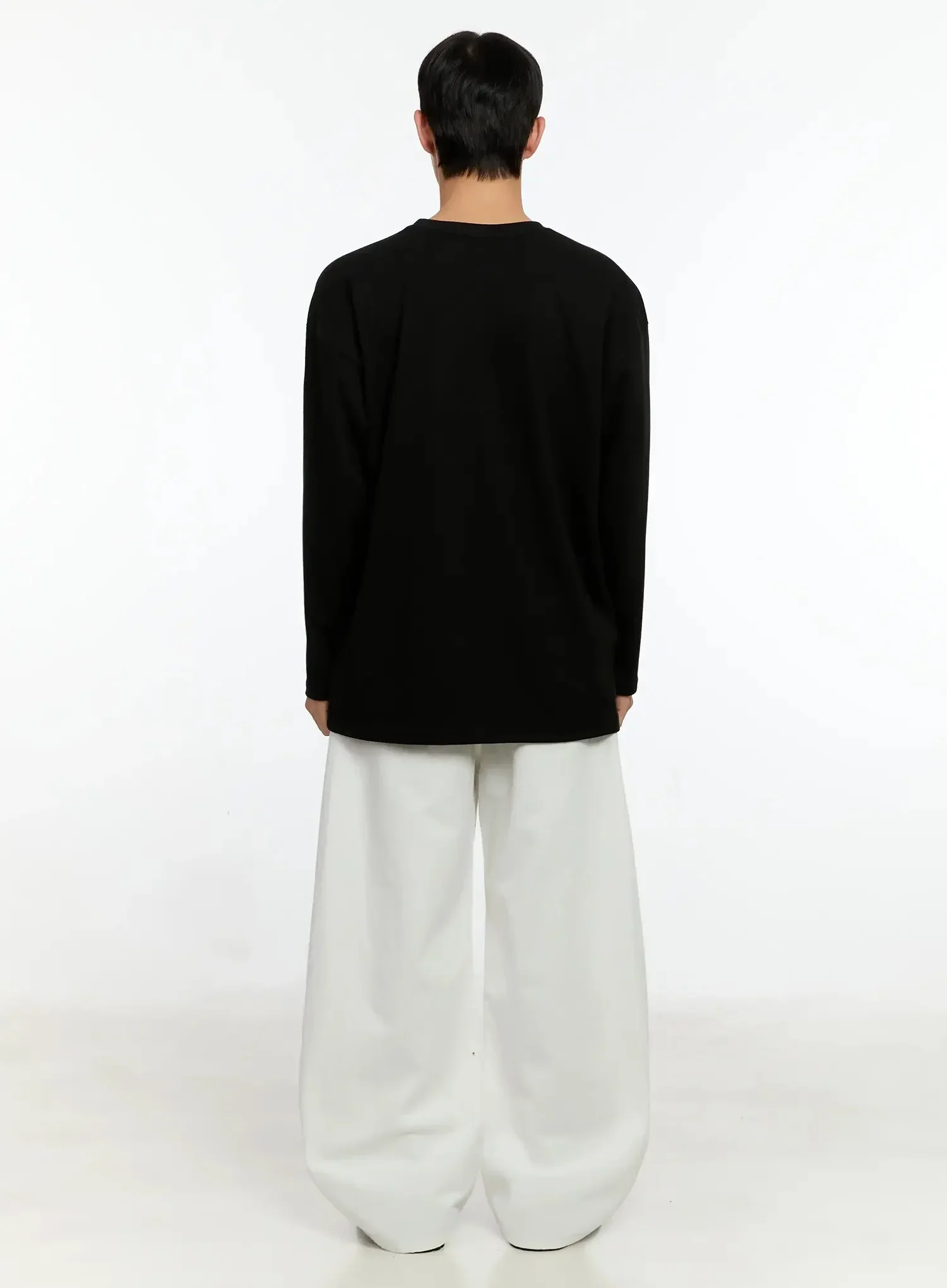 Men's Wide Leg Cotton Pants IN506 - Image 12