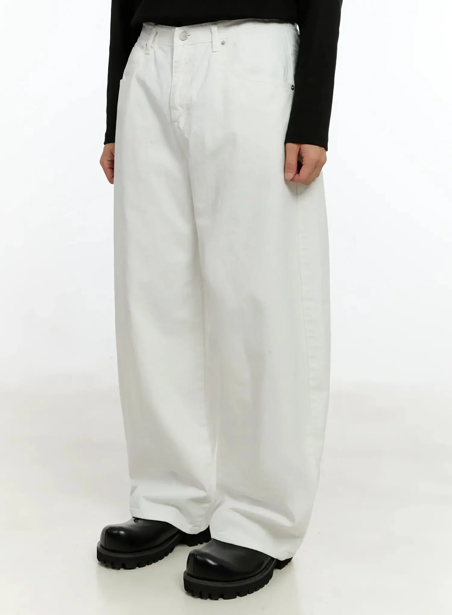 Men's Wide Leg Cotton Pants IN506 - Image 5