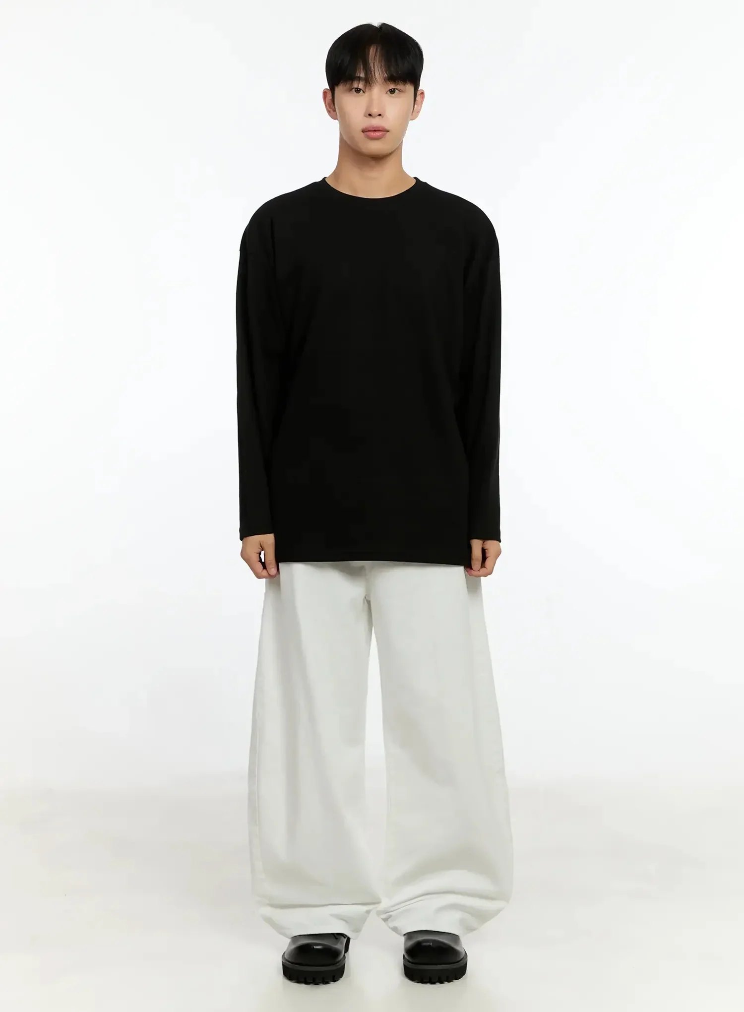 Men's Wide Leg Cotton Pants IN506 - Image 9