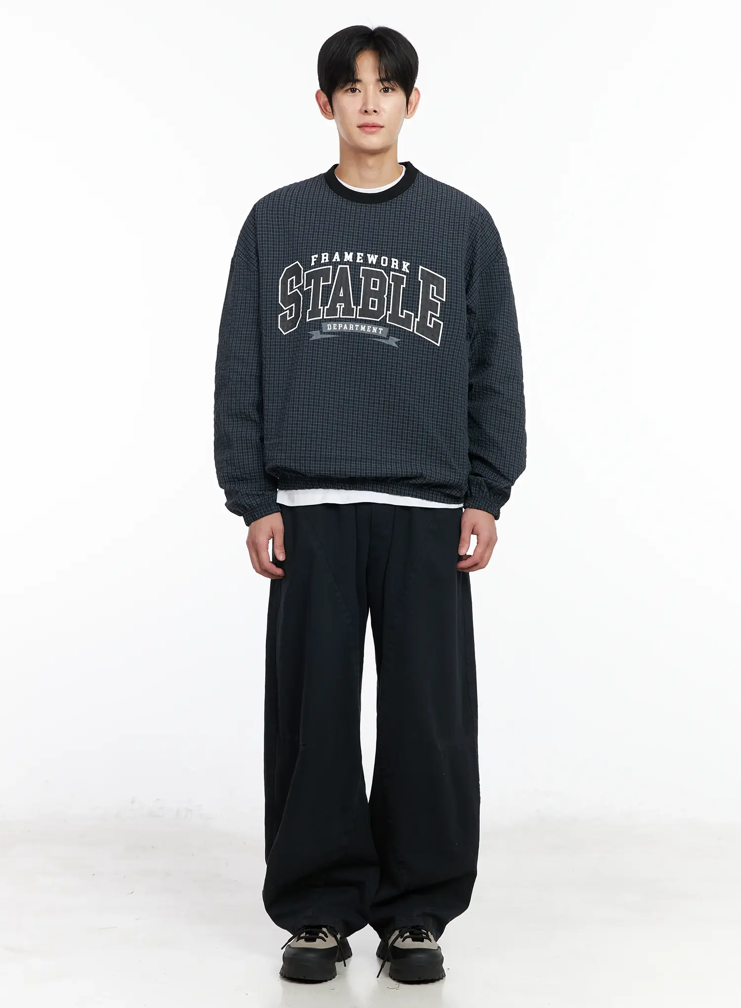 Men's Wide Leg Cotton Sweatpants IM523 - Image 4