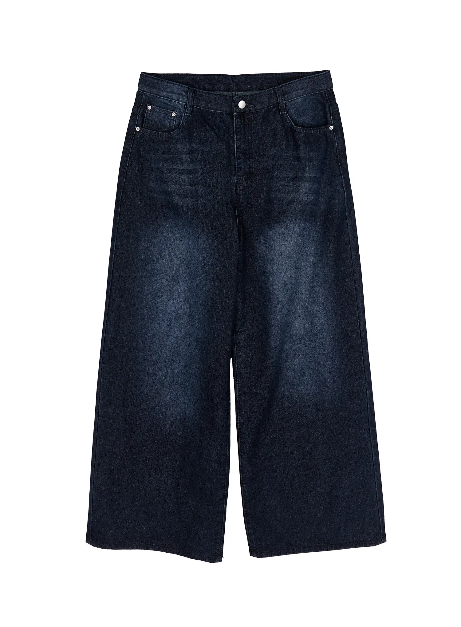 Men's Wide Leg Dark Washed Jeans IA520 - Image 12