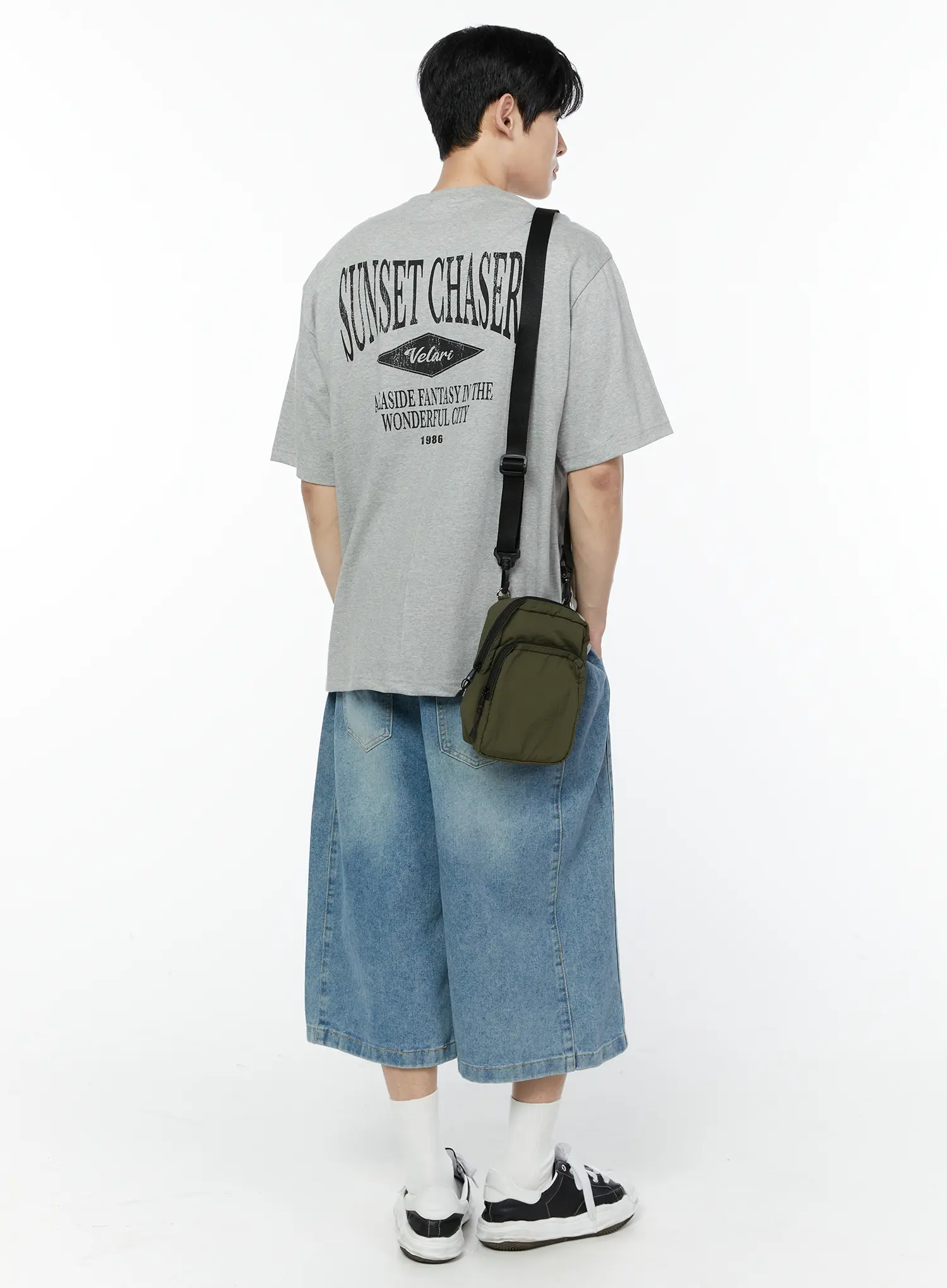 Men's Wide Leg Denim Bermuda Shorts IA527 - Image 3