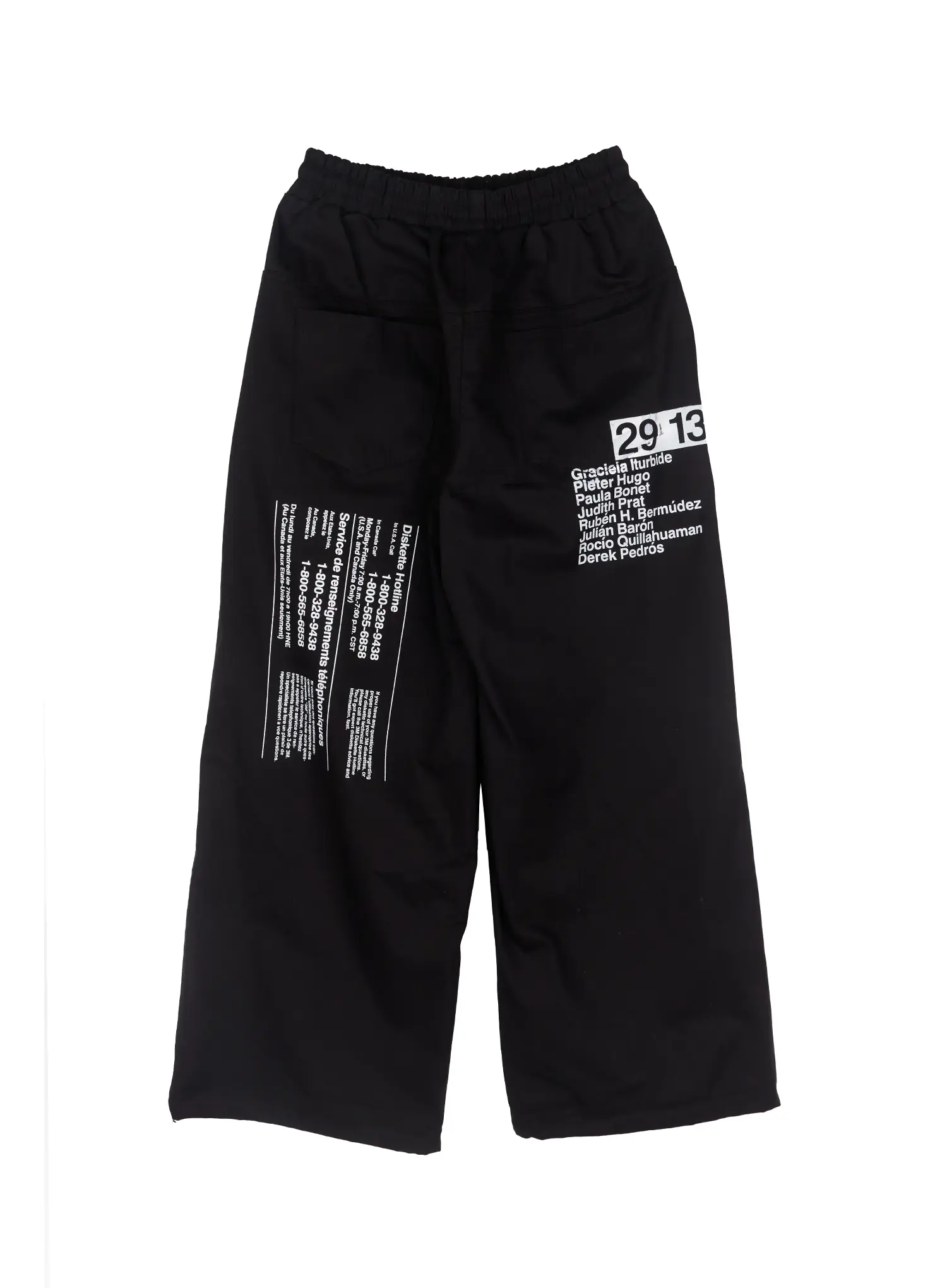 Men's Wide Leg Graphic Cotton Pants IJ527 - Image 19