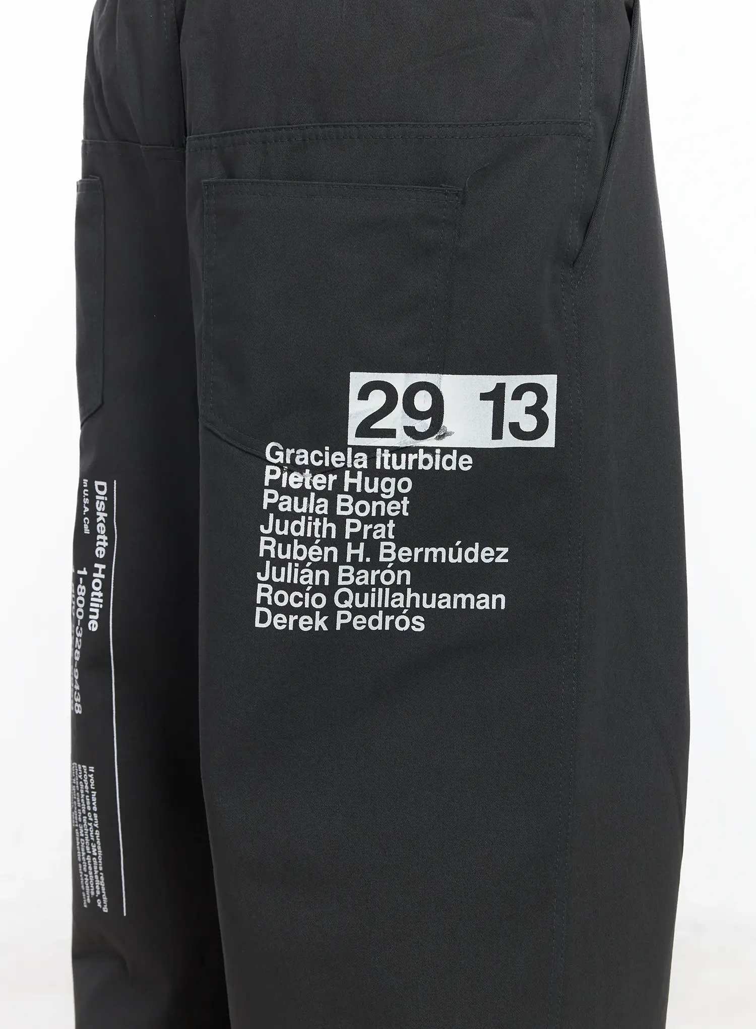 Men's Wide Leg Graphic Cotton Pants IJ527 - Image 9