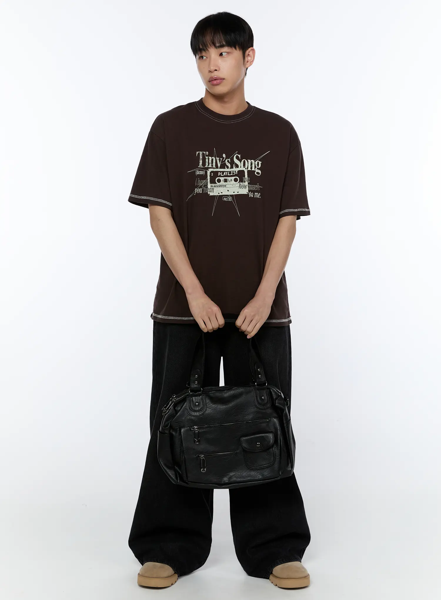 Men's Wide Leg Jeans IA520 - Image 3