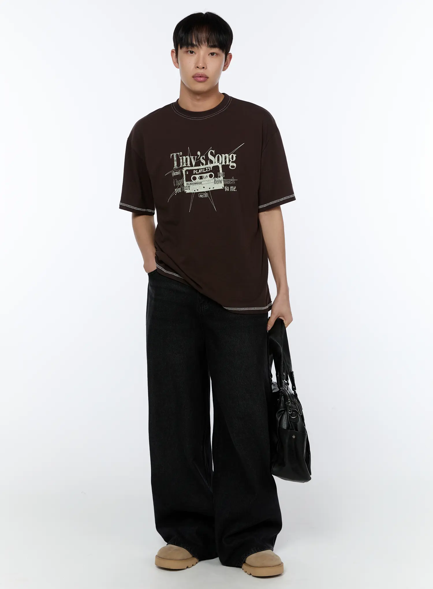 Men's Wide Leg Jeans IA520 - Image 8