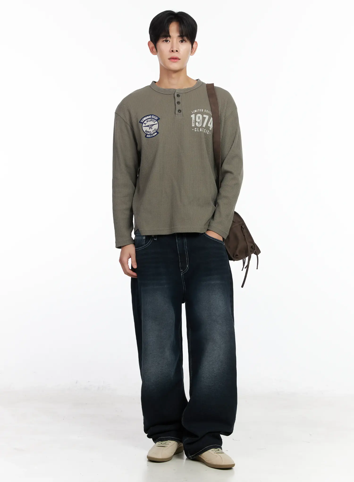 Men's Wide Leg Jeans IM523 - Image 2