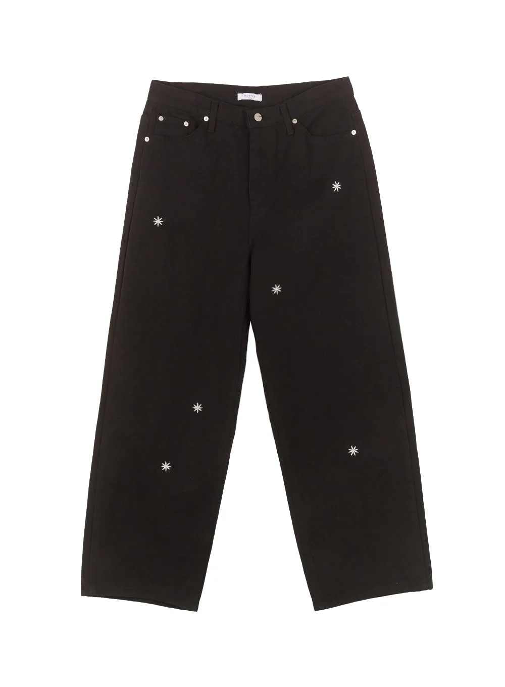 Men's Wide-Leg Pants with Embroidered Flowers IA504 - Image 13