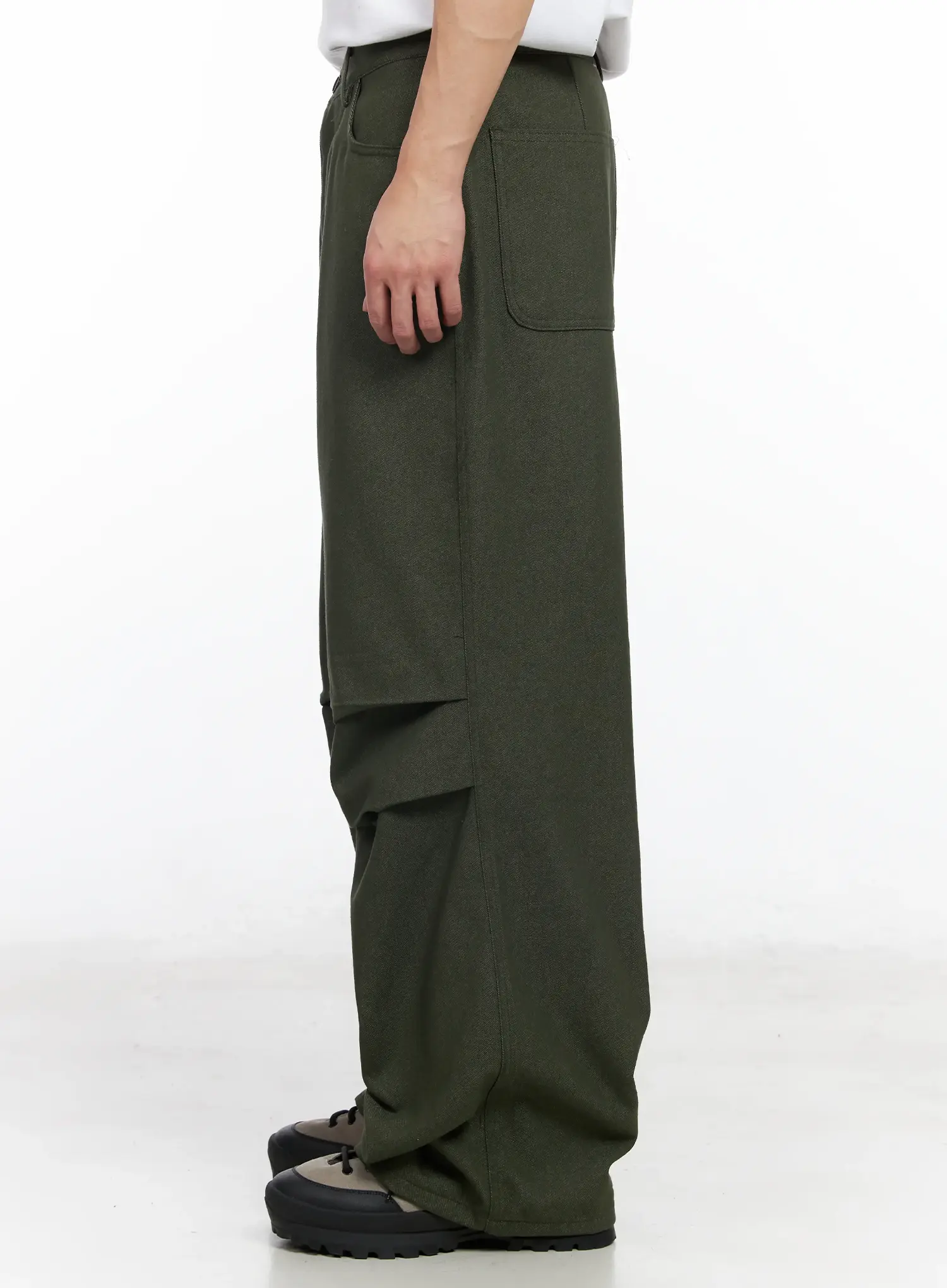 Men's Wide Leg Parachute Pants IM518 - Image 6