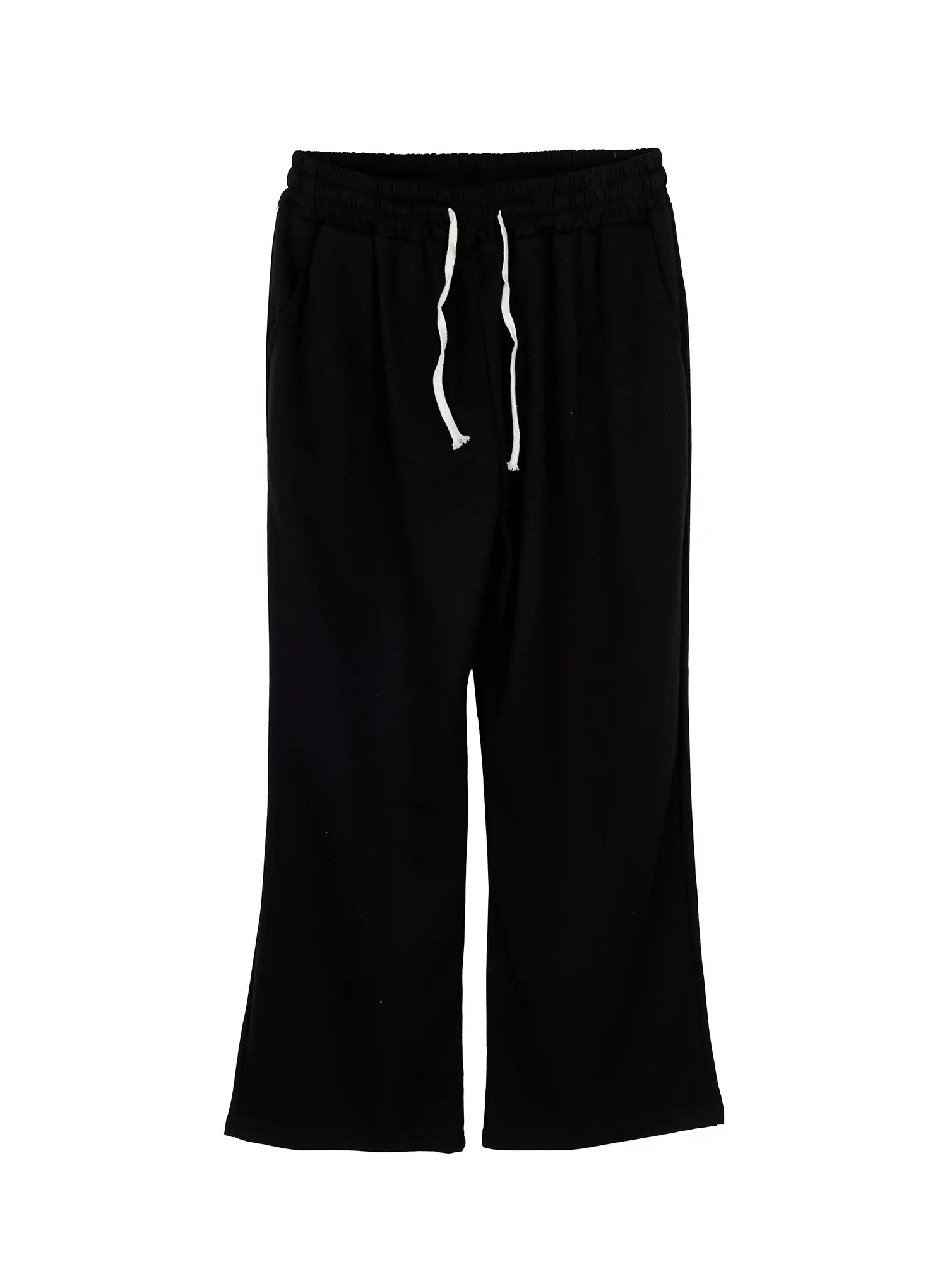 Men's Wide Leg Sweatpants (Black) IY506 - Image 2