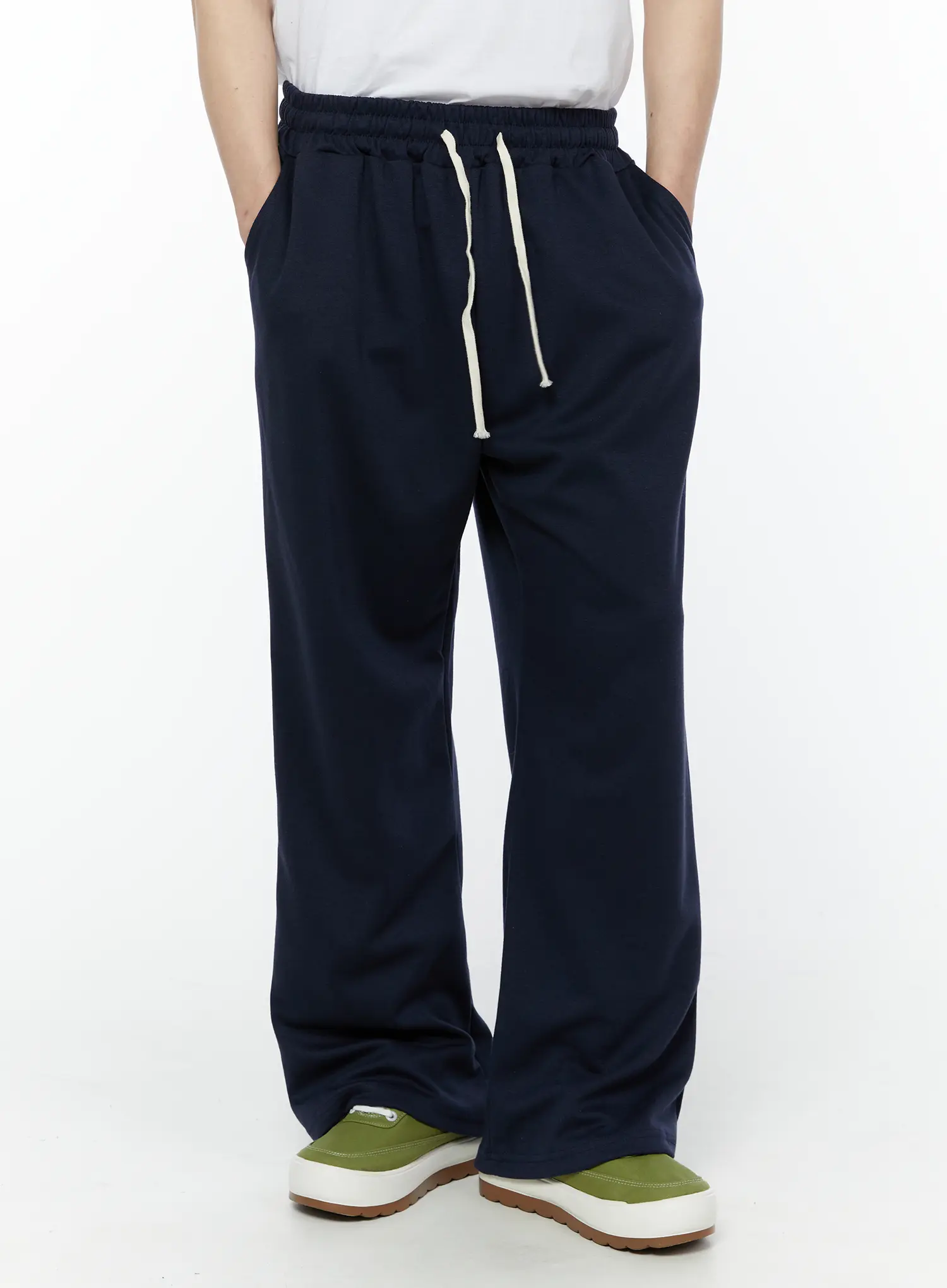 Men's Wide Leg Sweatpants (Dark Blue) IY506