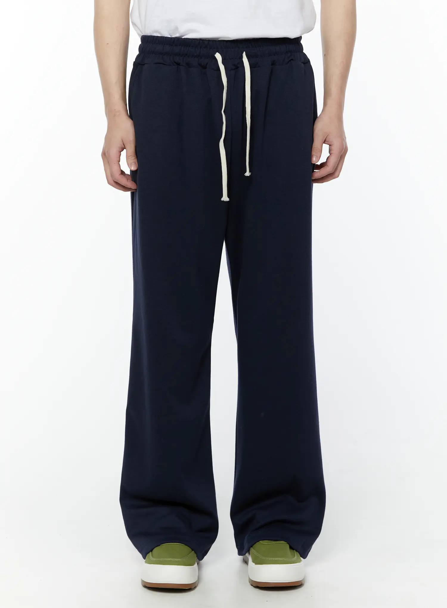 Men's Wide Leg Sweatpants (Dark Blue) IY506 - Image 3