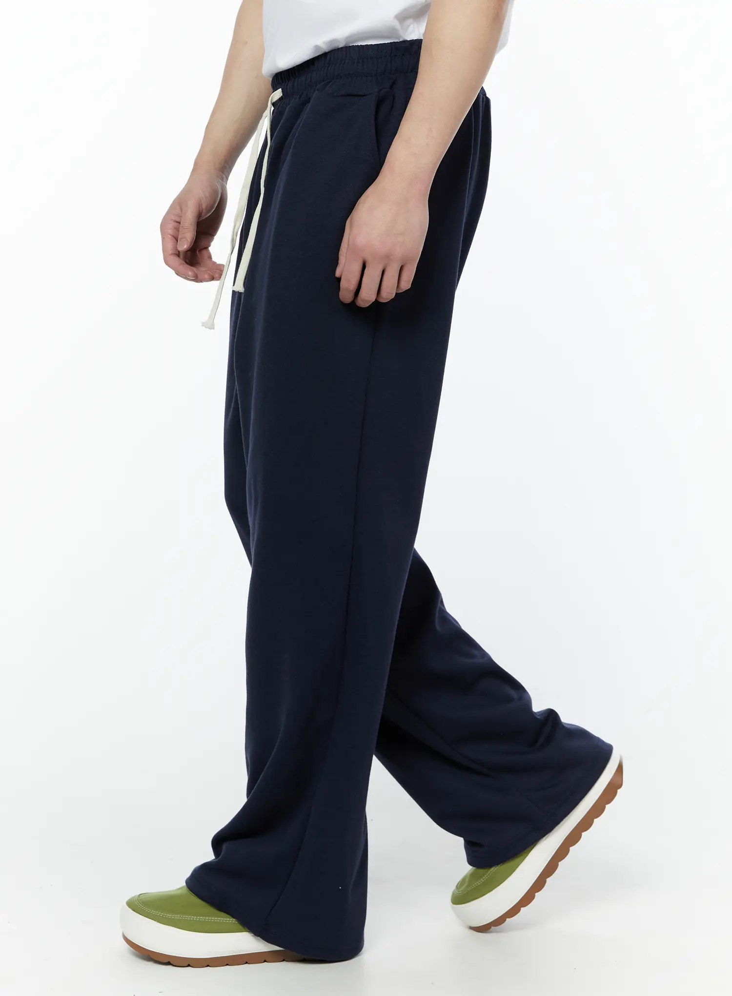 Men's Wide Leg Sweatpants (Dark Blue) IY506 - Image 4