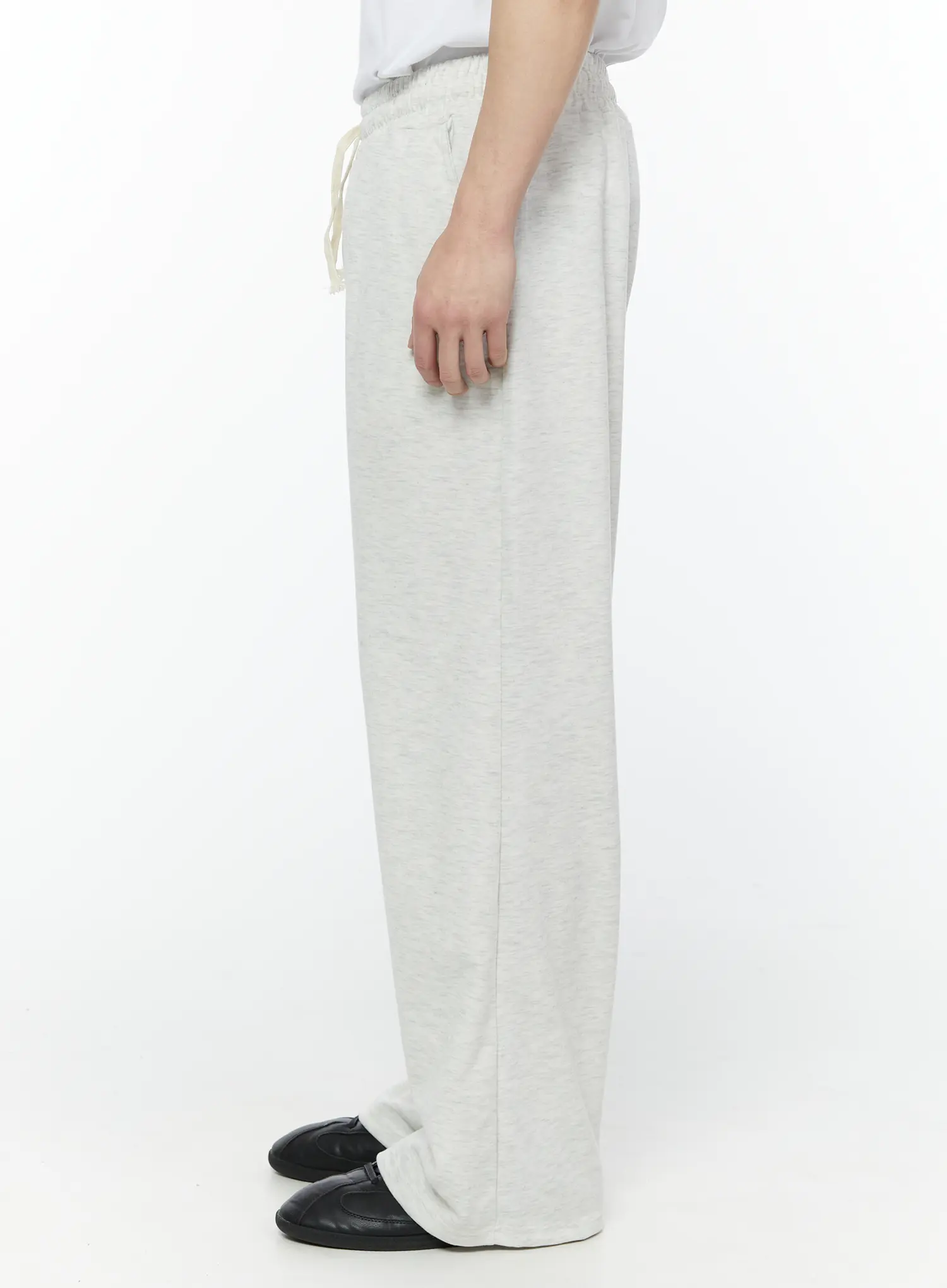 Men's Wide Leg Sweatpants (Light Beige) IY506 - Image 6