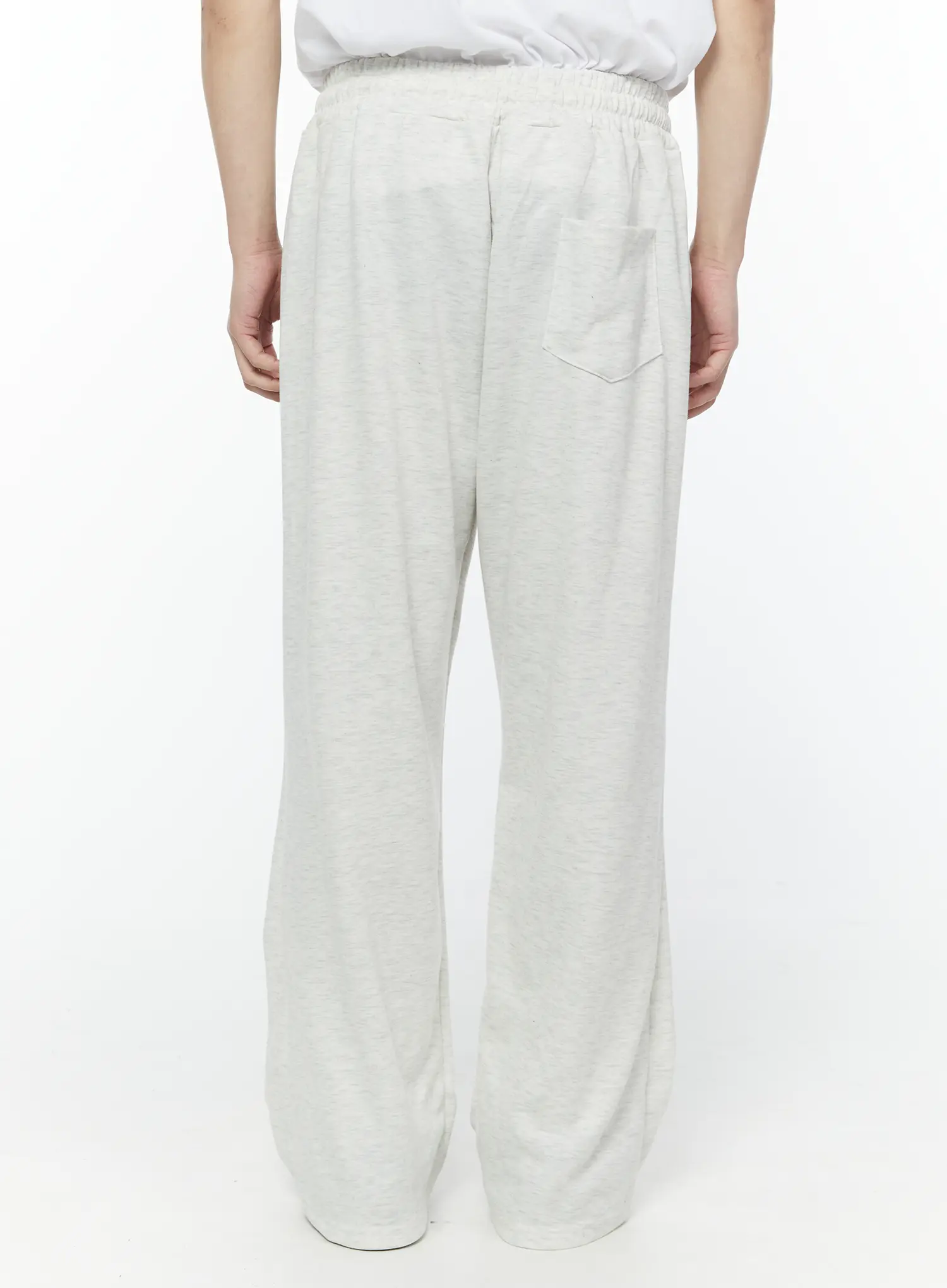 Men's Wide Leg Sweatpants (Light Beige) IY506 - Image 7