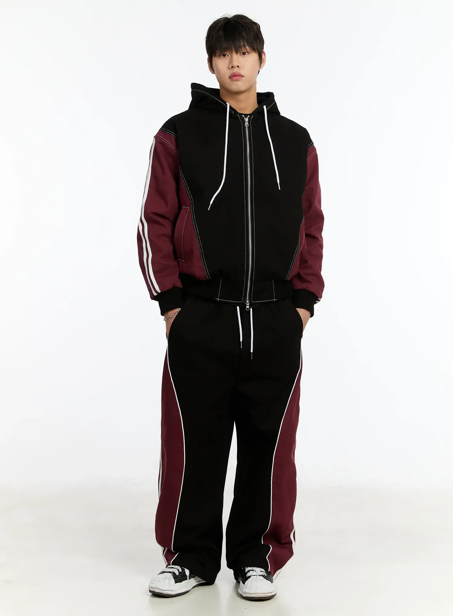 Men's Wide-Leg Track Pants IM503 - Image 8