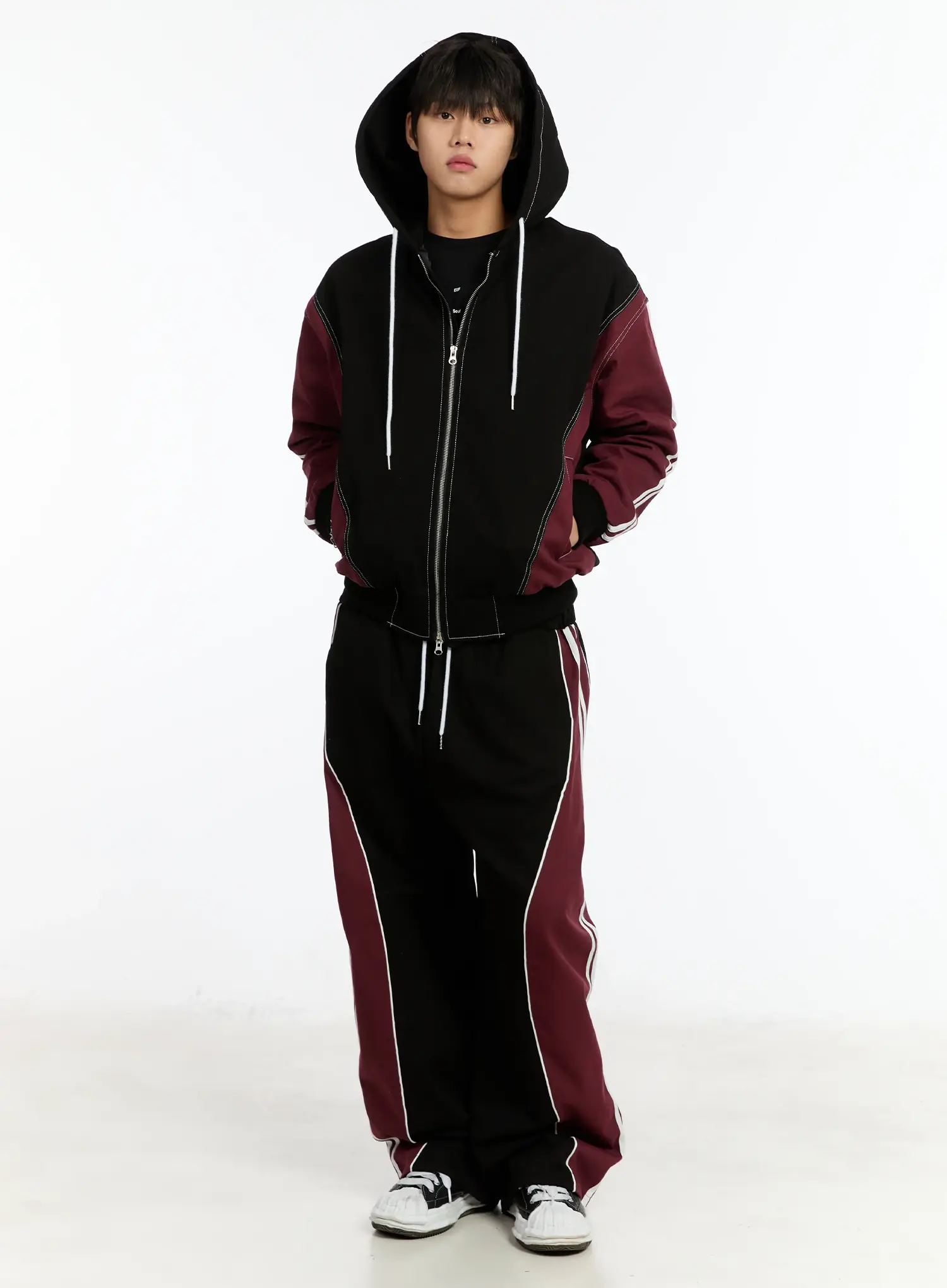 Men's Wide-Leg Track Pants IM503 - Image 9