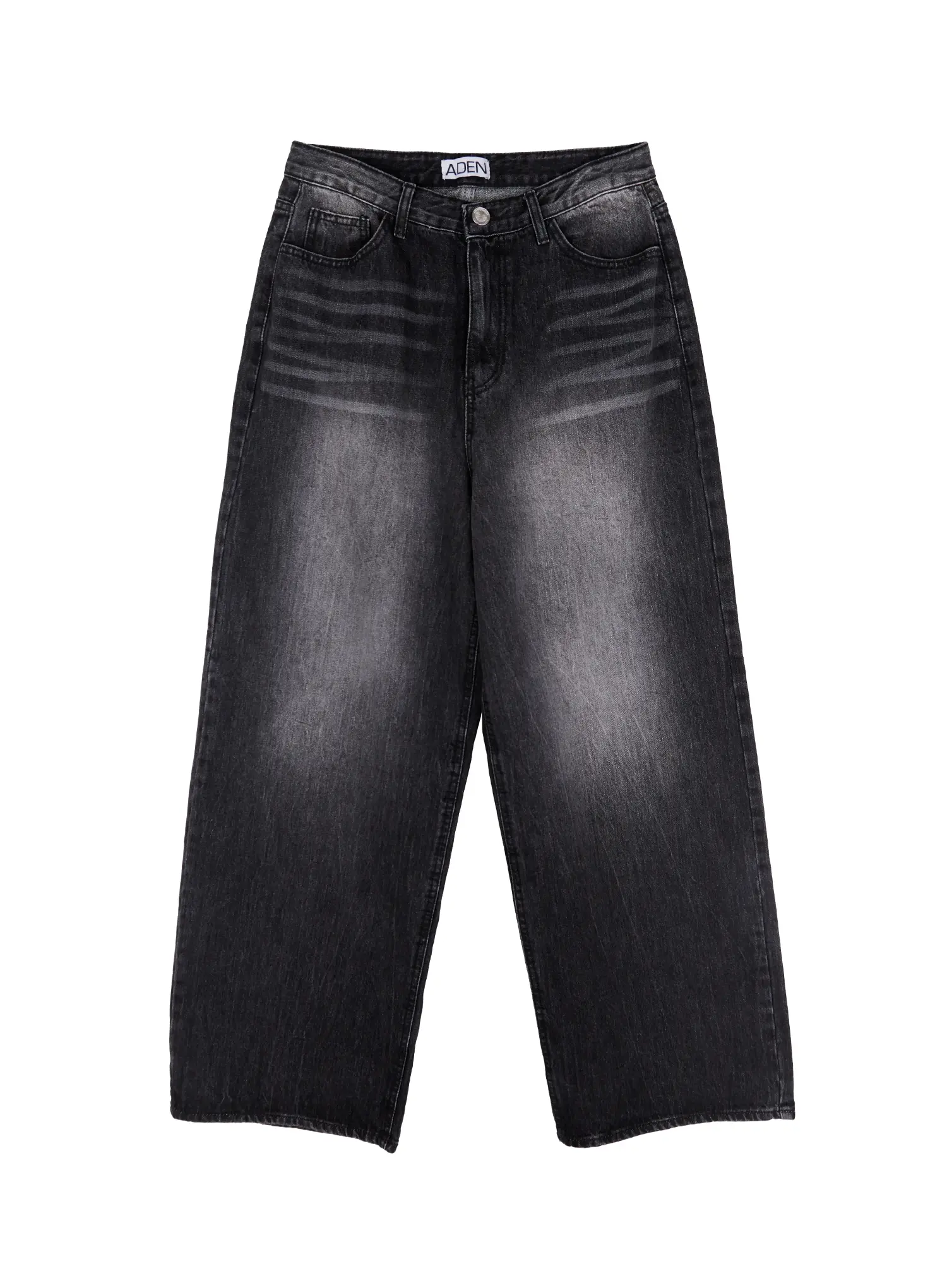 Men's Wide-Leg Washed Jeans IO502 - Image 12