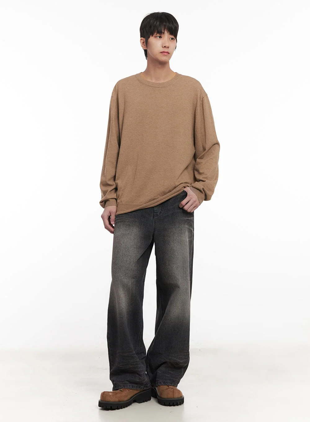 Men's Zip-Up Collared Cardigan Jacket IM518 - Image 11