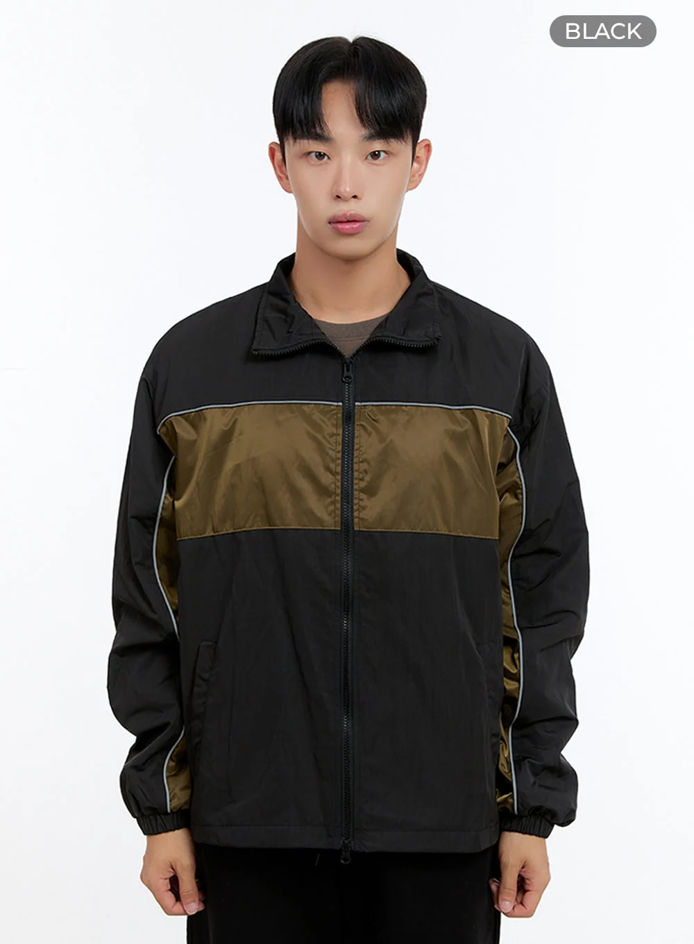 Men's Zip-Up Nylon Wind Jacket IS412 - Image 11