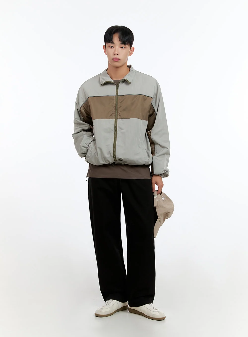 Men's Zip-Up Nylon Wind Jacket IS412 - Image 2