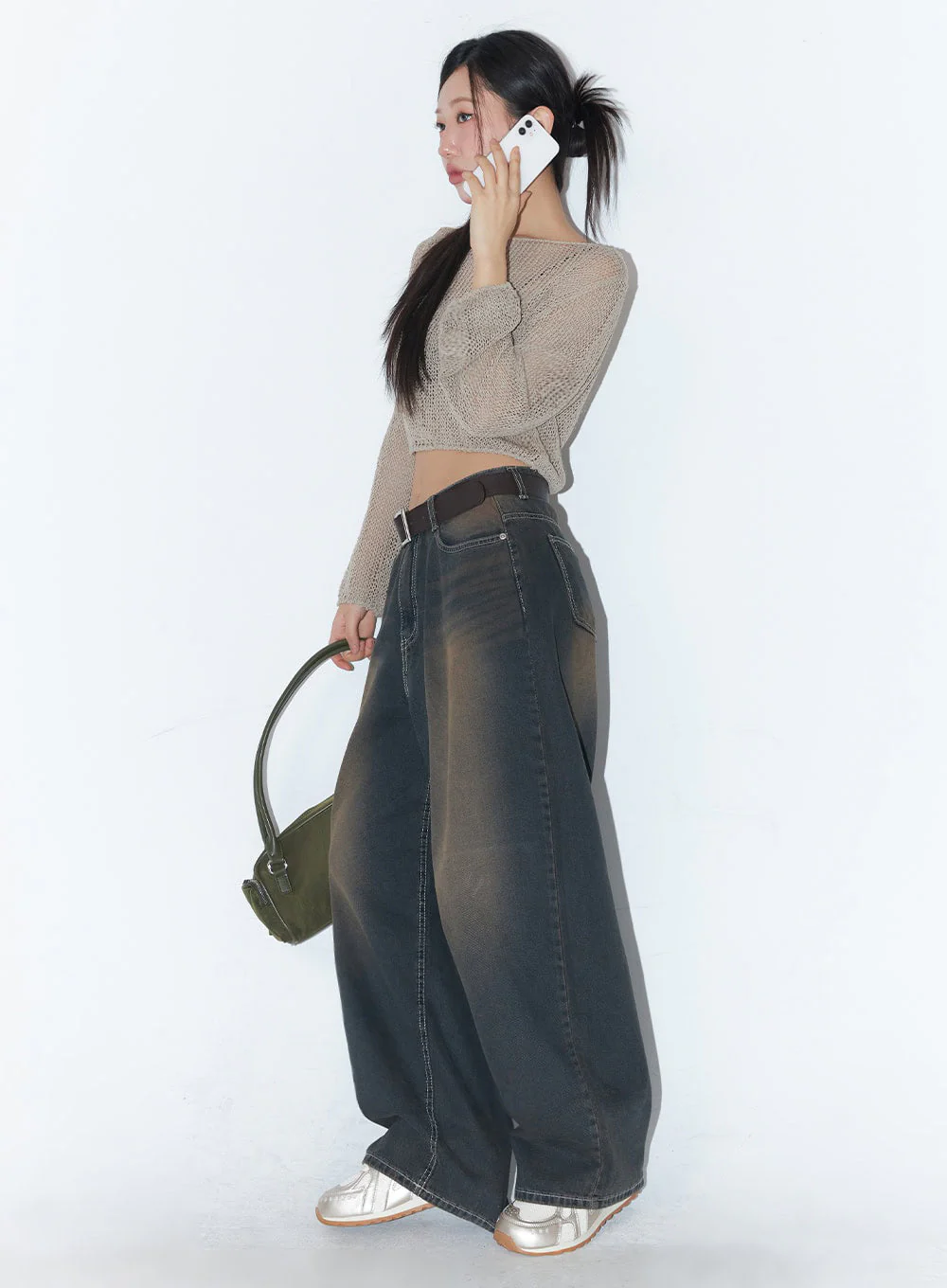 Mesh Back-Strap Knit Crop Top IA521 - Image 14