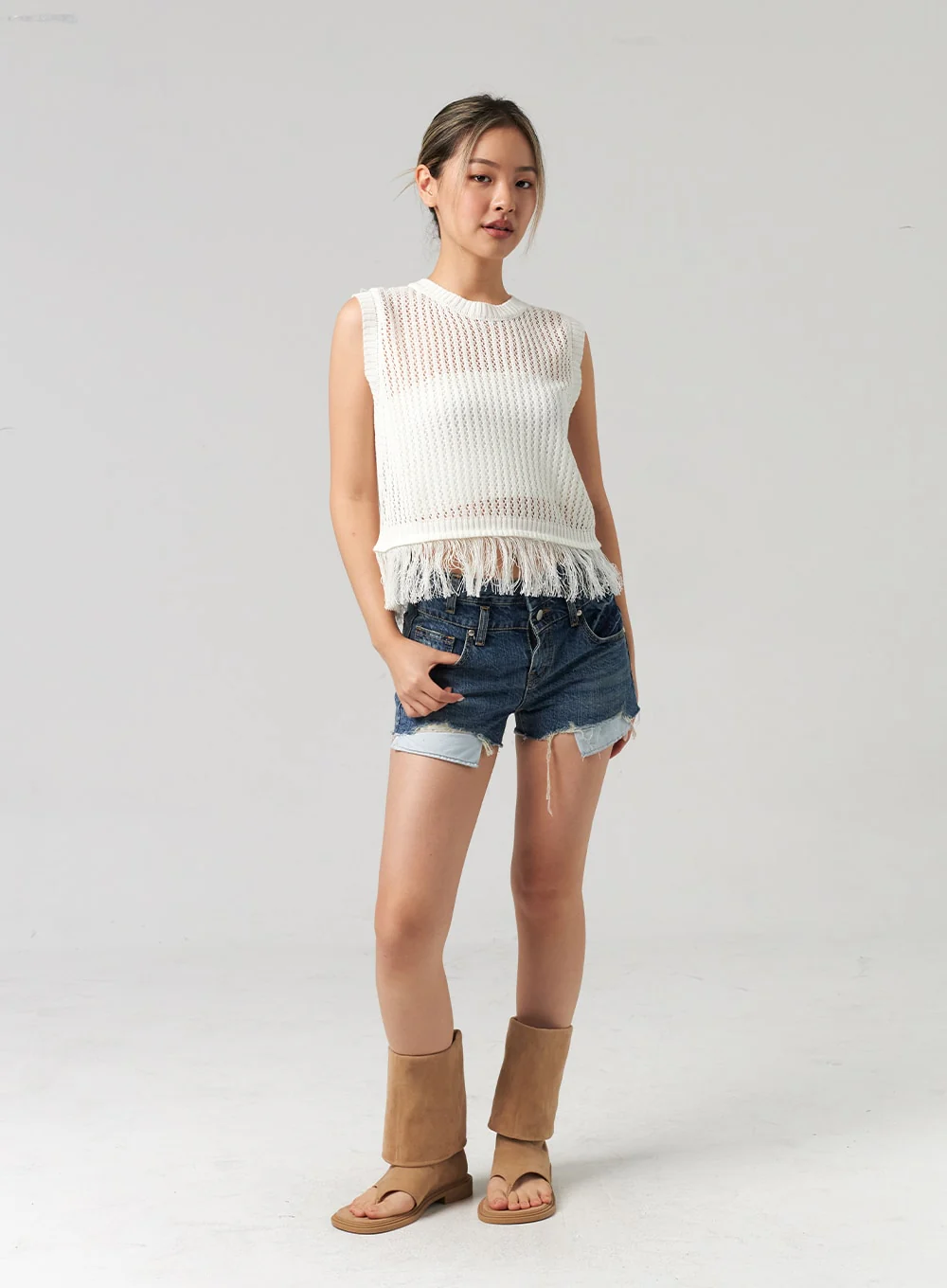 Mesh Fringe Vest CL305 - Image 3