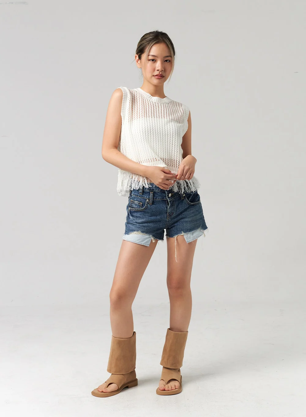 Mesh Fringe Vest CL305 - Image 7
