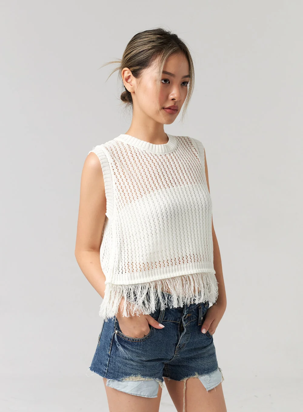 Mesh Fringe Vest CL305 - Image 9