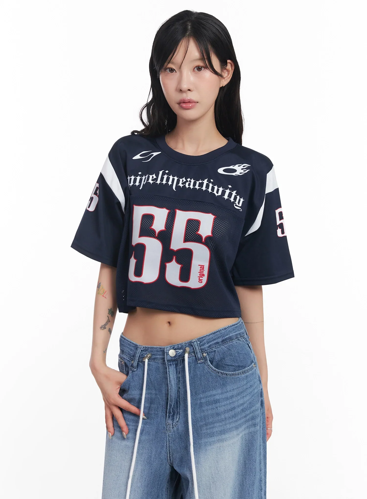Mesh Jersey Crop Top IC503 - Image 10