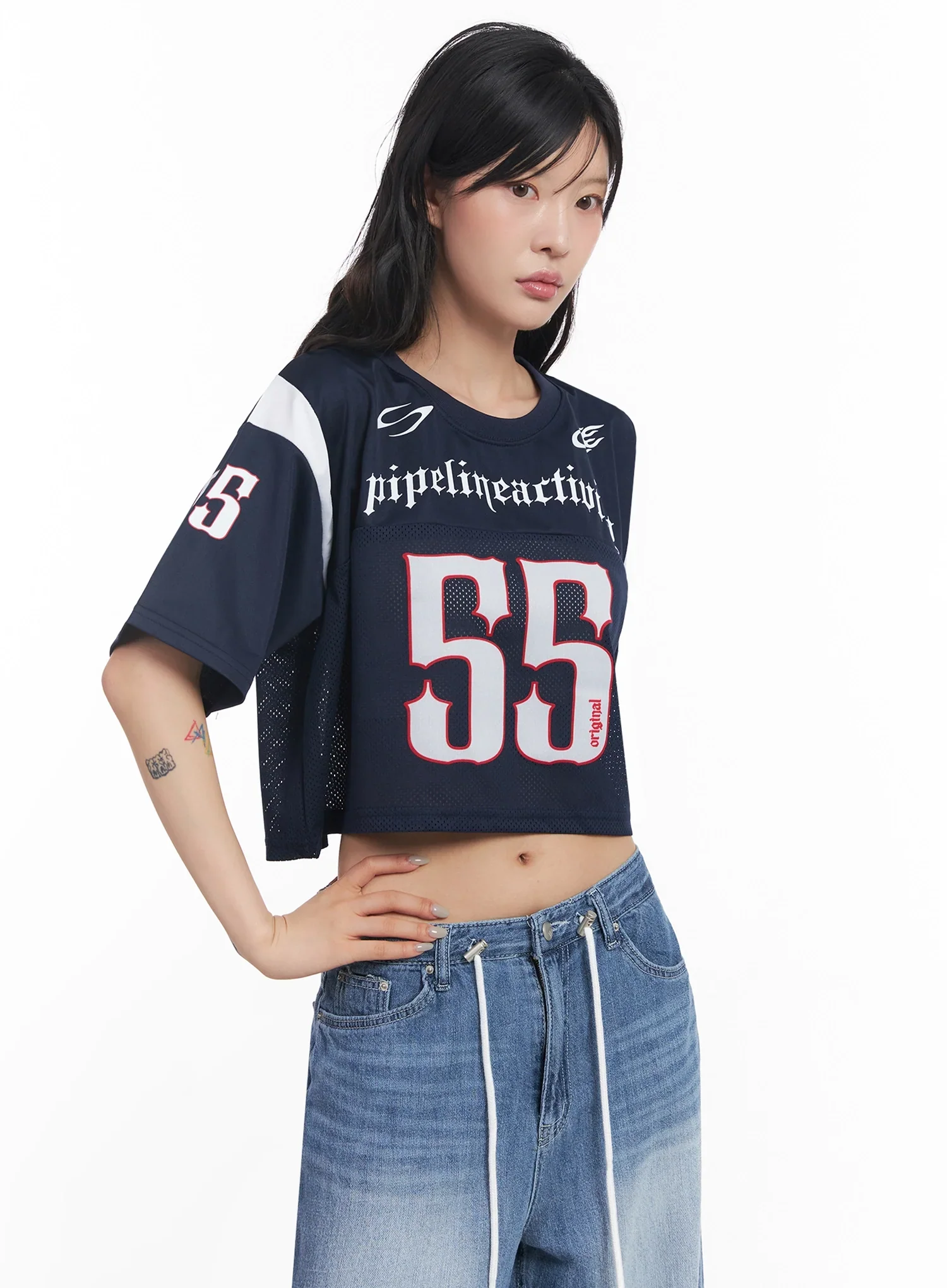 Mesh Jersey Crop Top IC503 - Image 17