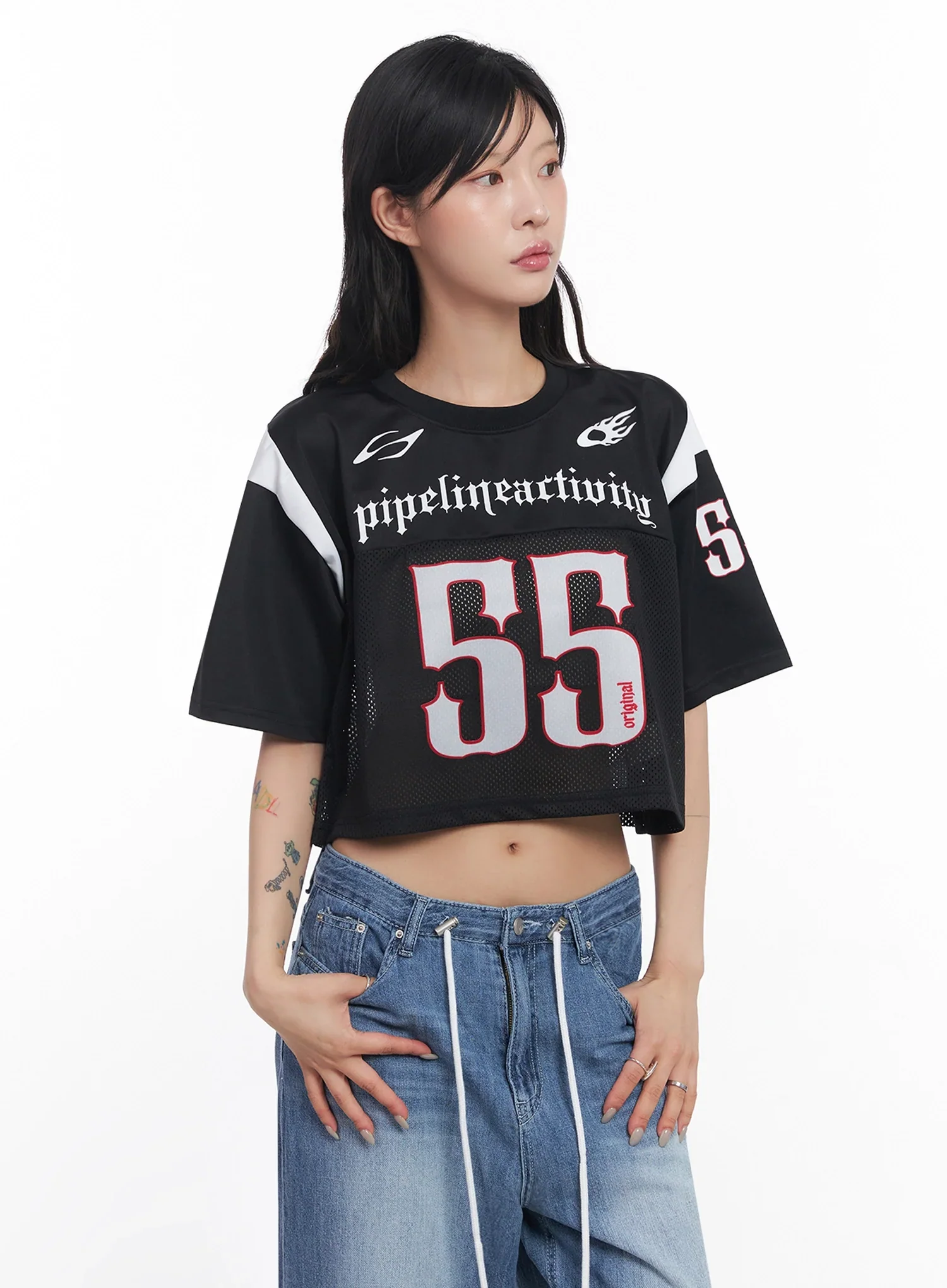 Mesh Jersey Crop Top IC503 - Image 18