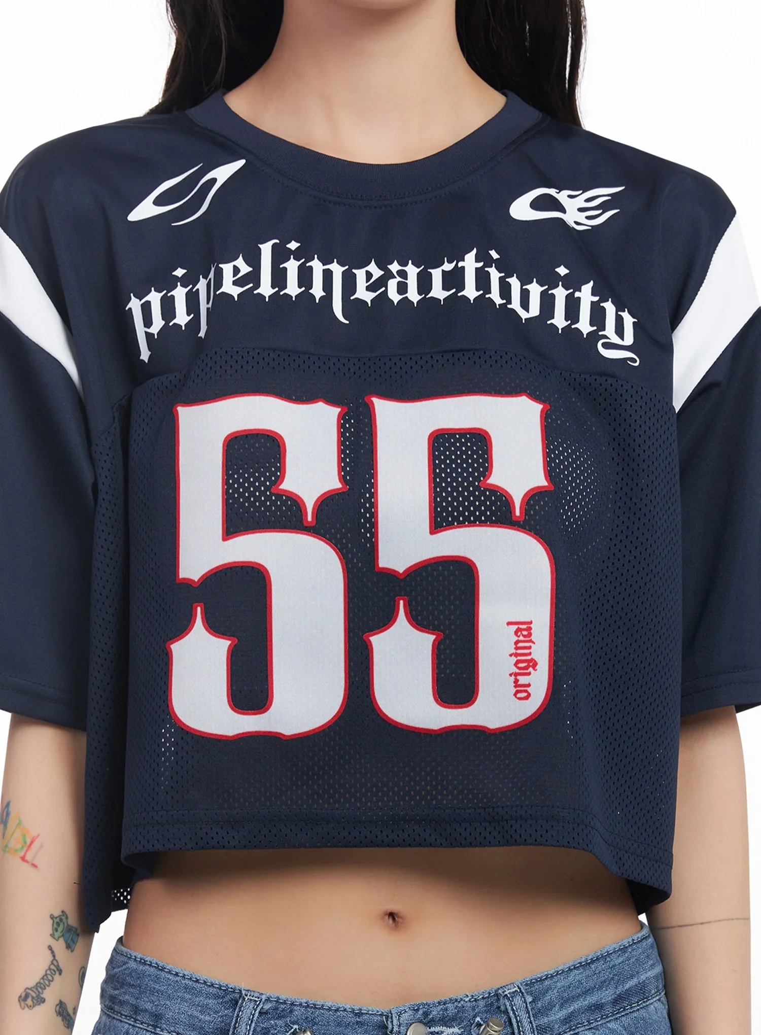 Mesh Jersey Crop Top IC503 - Image 4