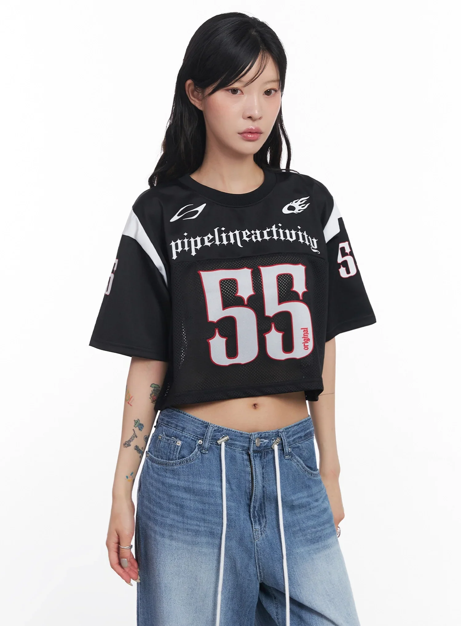Mesh Jersey Crop Top IC503 - Image 7