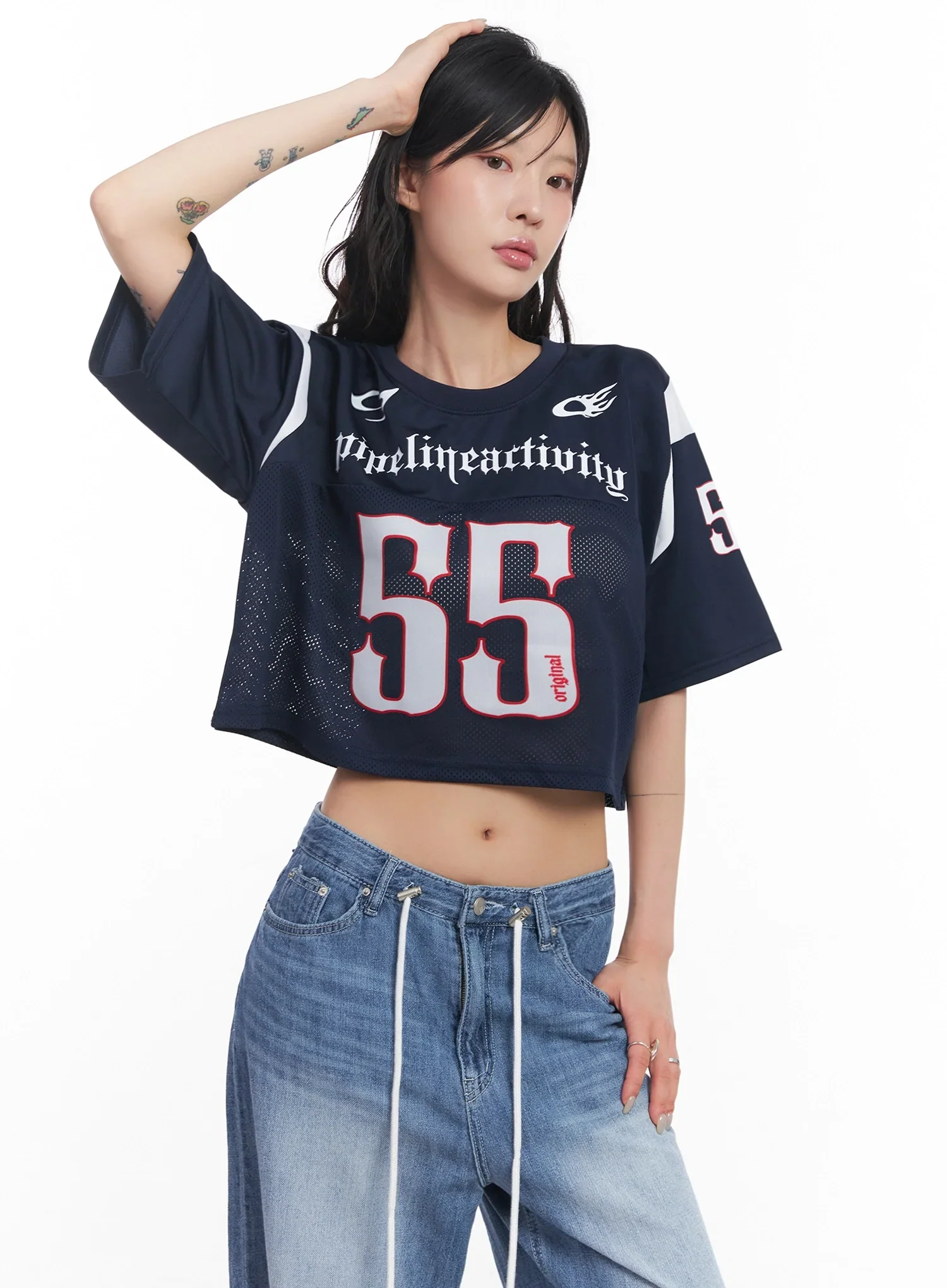 Mesh Jersey Crop Top IC503 - Image 8