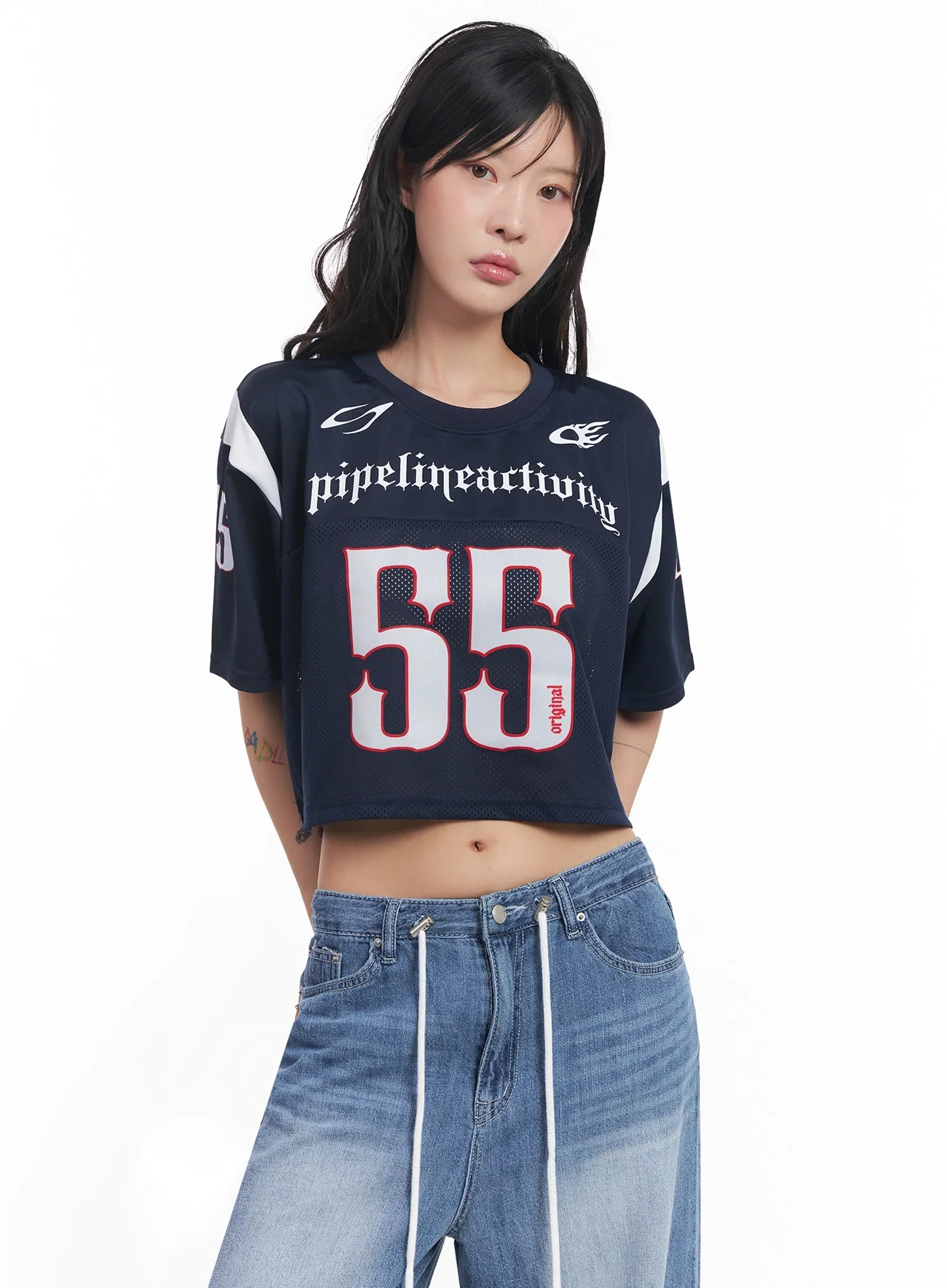 Mesh Jersey Crop Top IC503 - Image 9