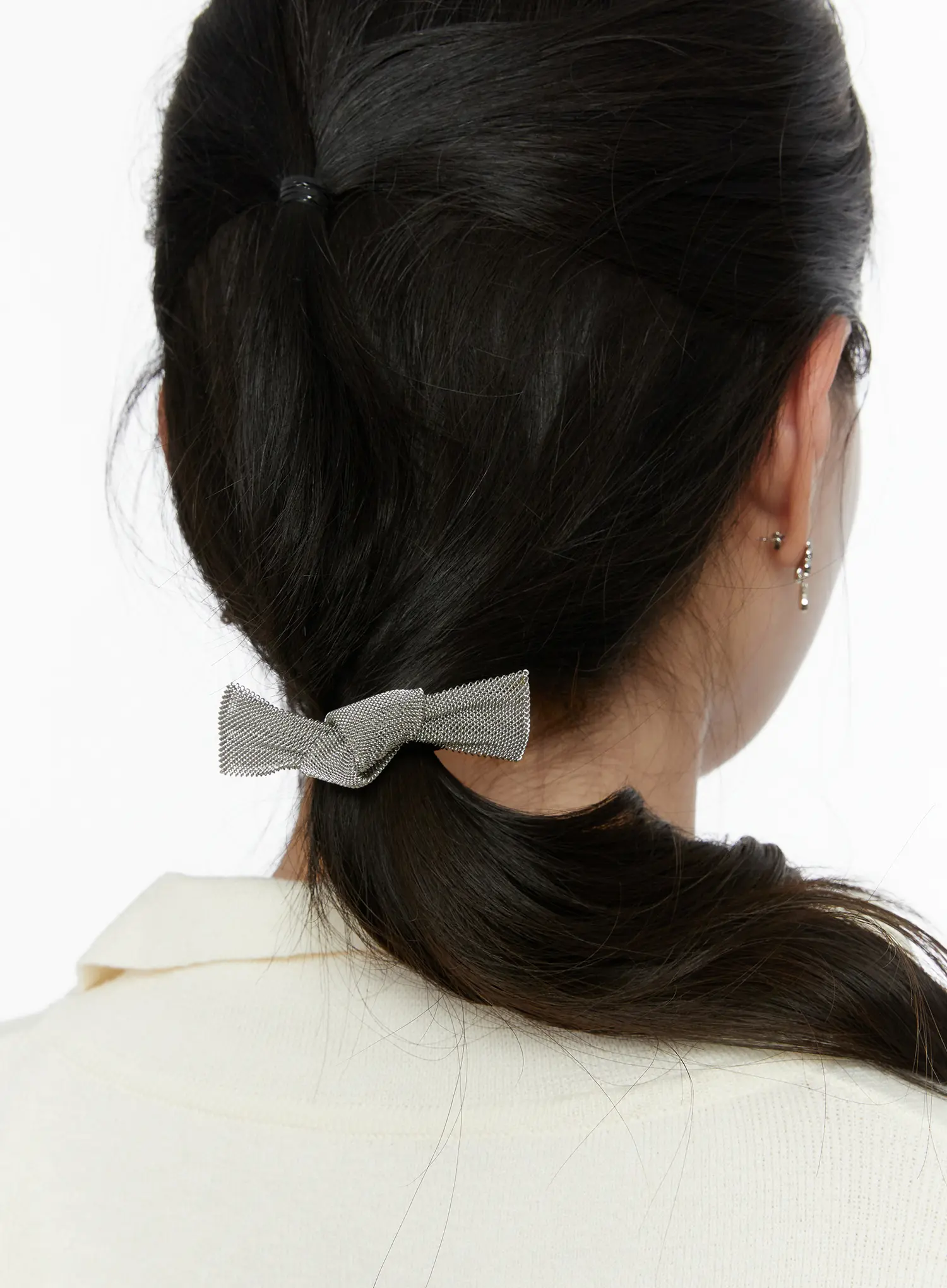 Metal Bow Hair Tie F502