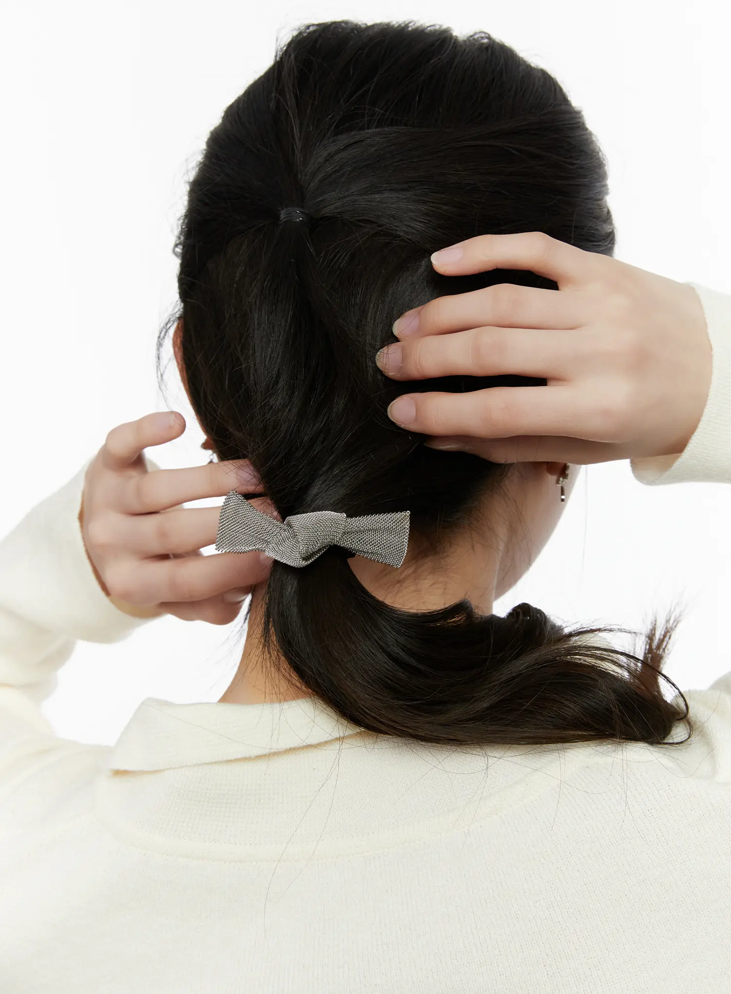 Metal Bow Hair Tie F502 - Image 2