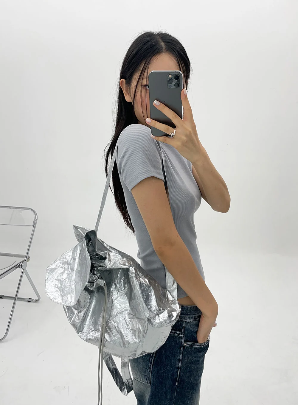 Metallic Color Backpack CL303 - Image 4
