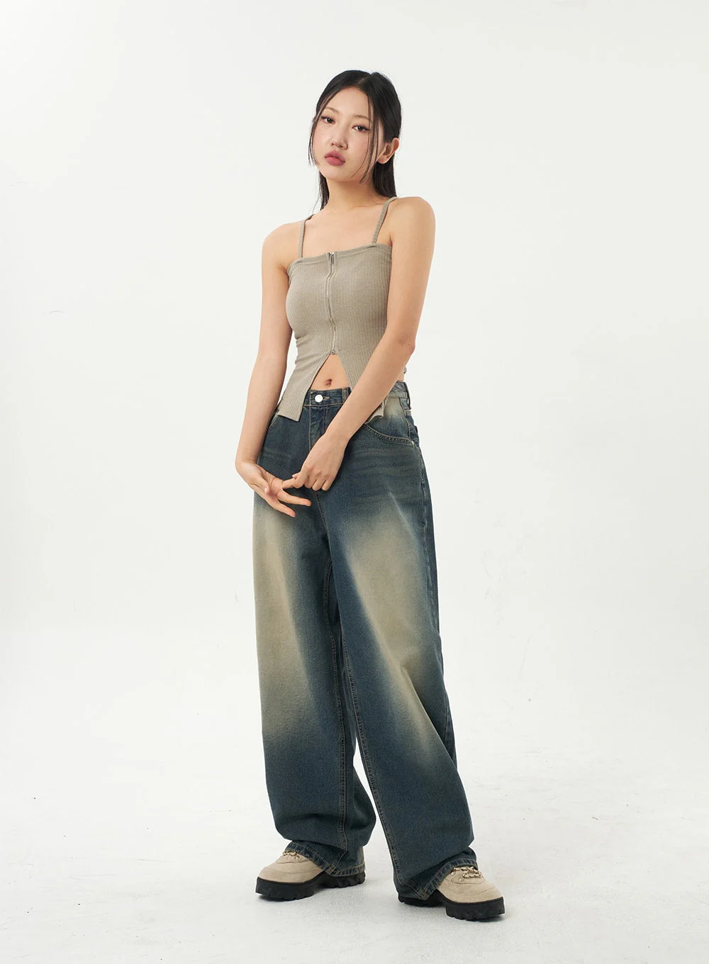 Mid-Rise Baggy Jeans CA325 - Image 10