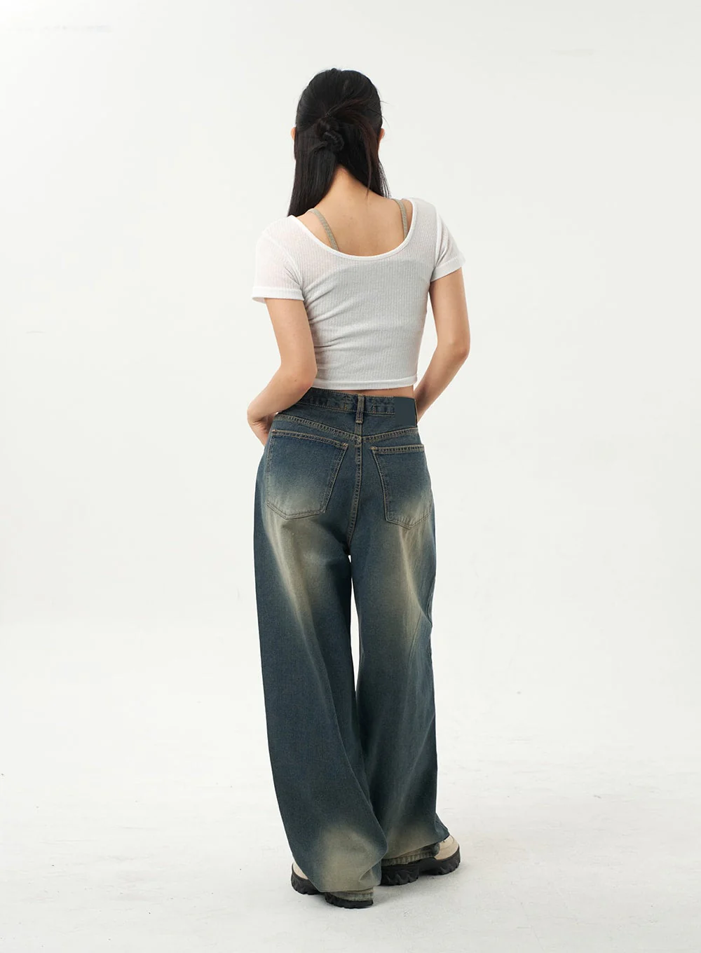 Mid-Rise Baggy Jeans CA325 - Image 12